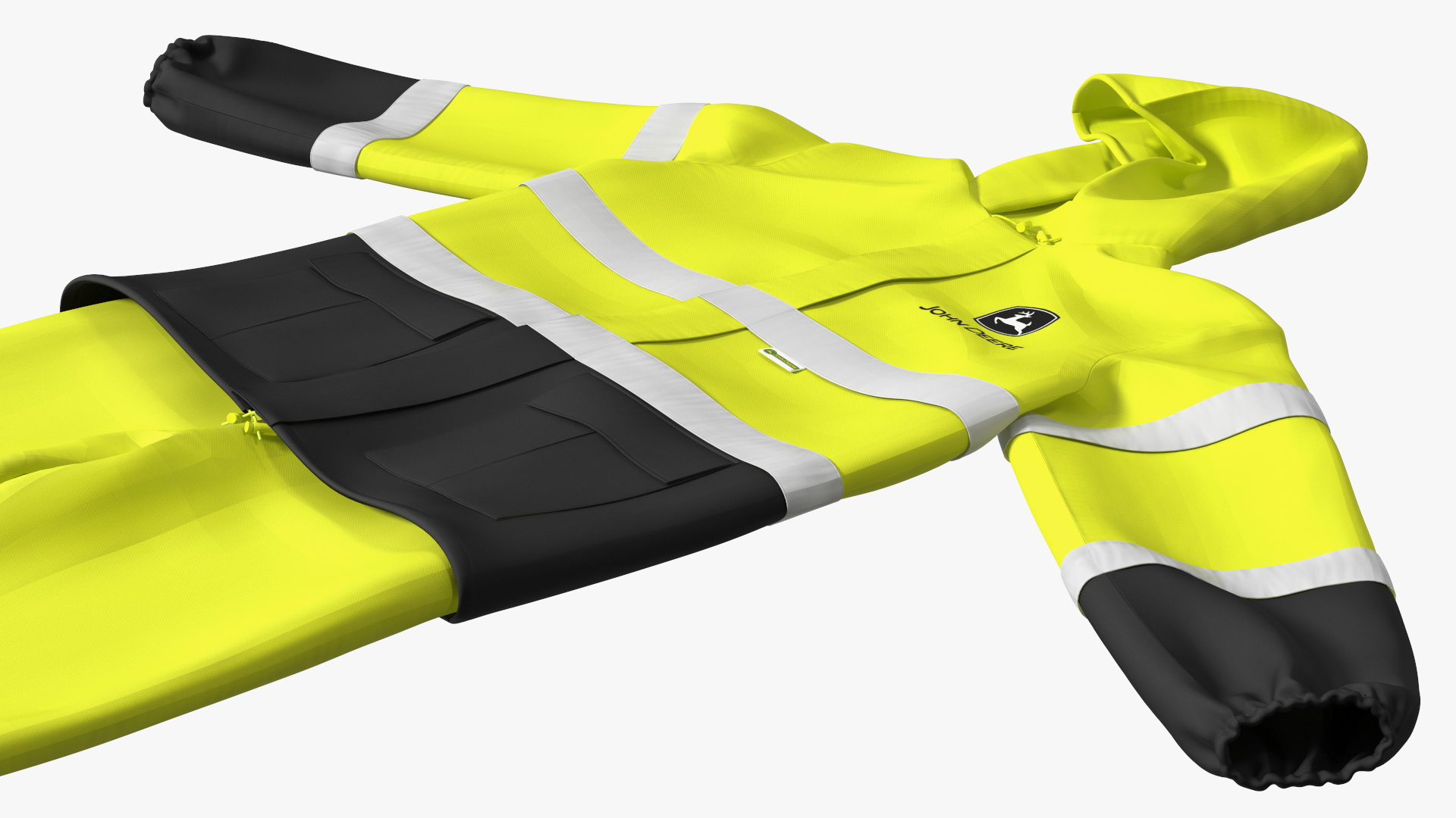 3D John Deere Safety Rain Suit High Visibility model