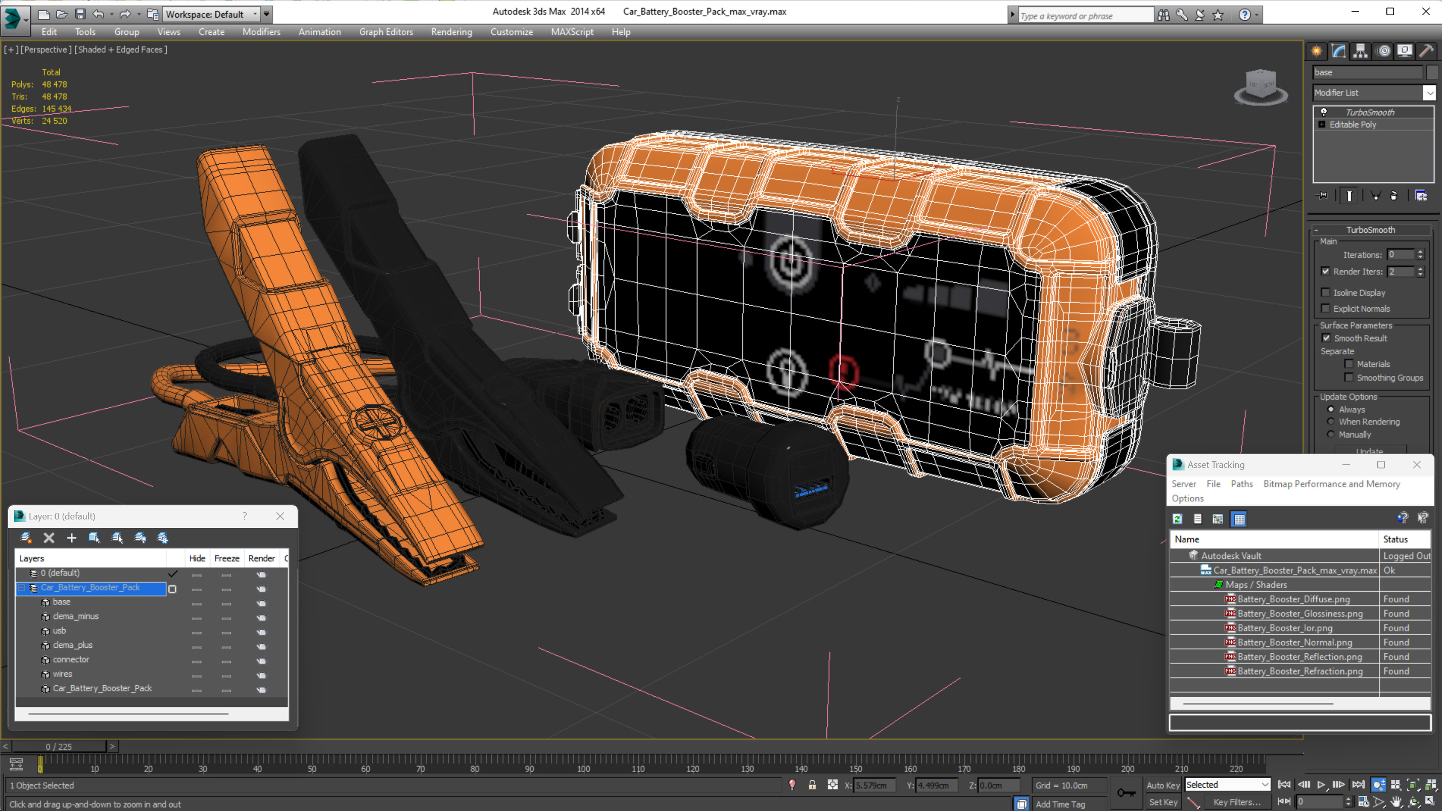 Car Battery Booster Pack 3D model