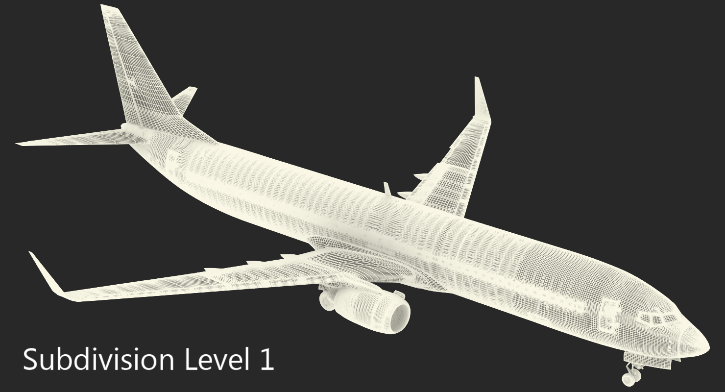 Boeing 737 900 American Airlines Rigged 3D model