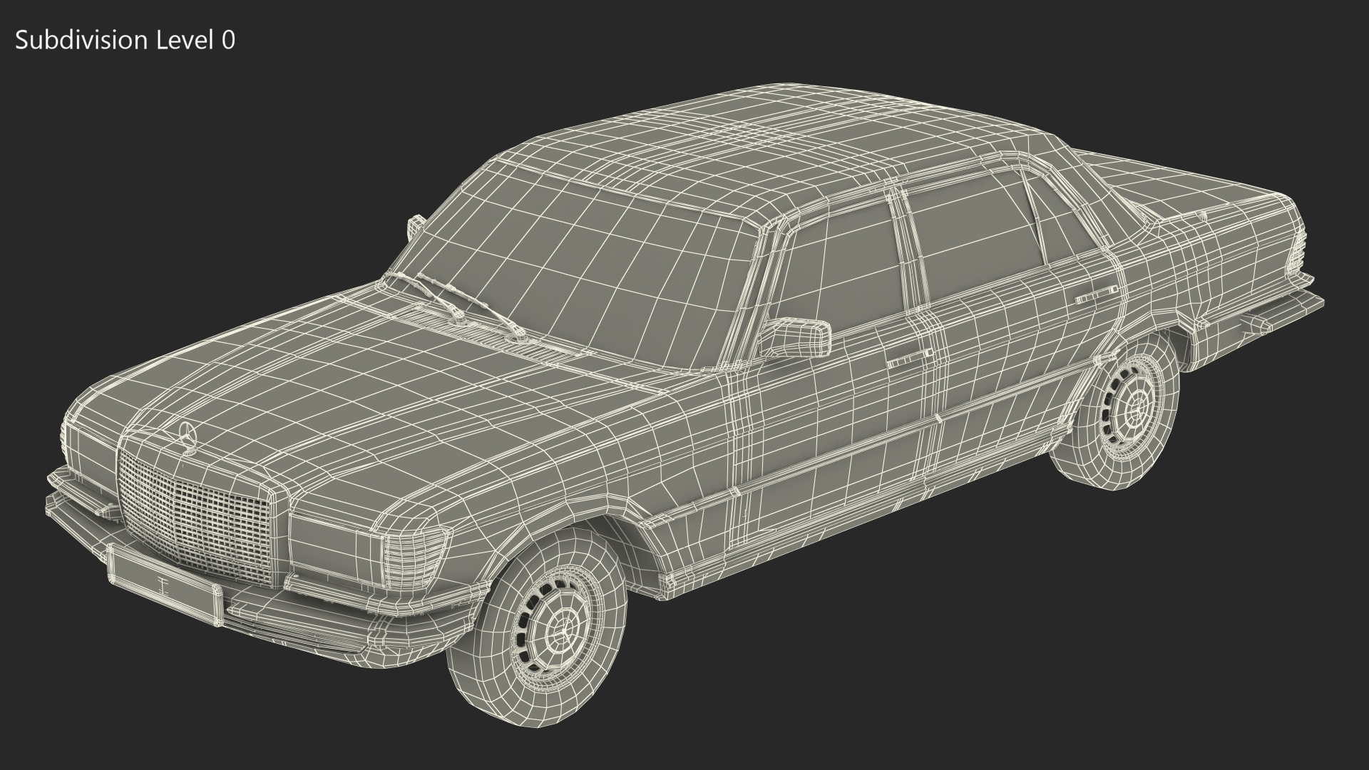 3D model Mercedes Benz 350 SE Blue