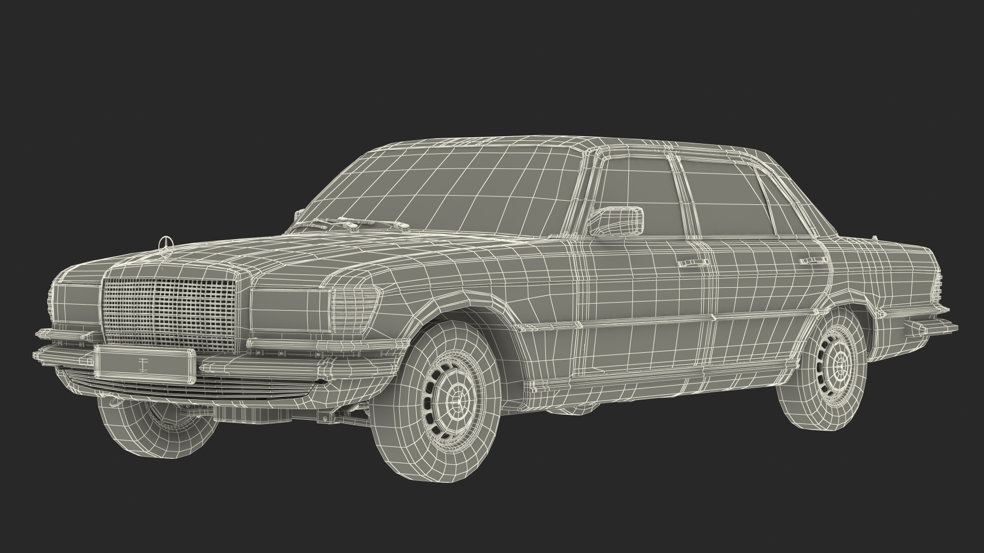 3D model Mercedes Benz 350 SE Blue