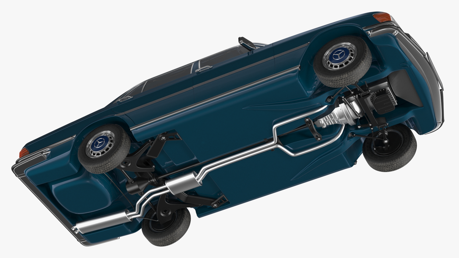 3D model Mercedes Benz 350 SE Blue