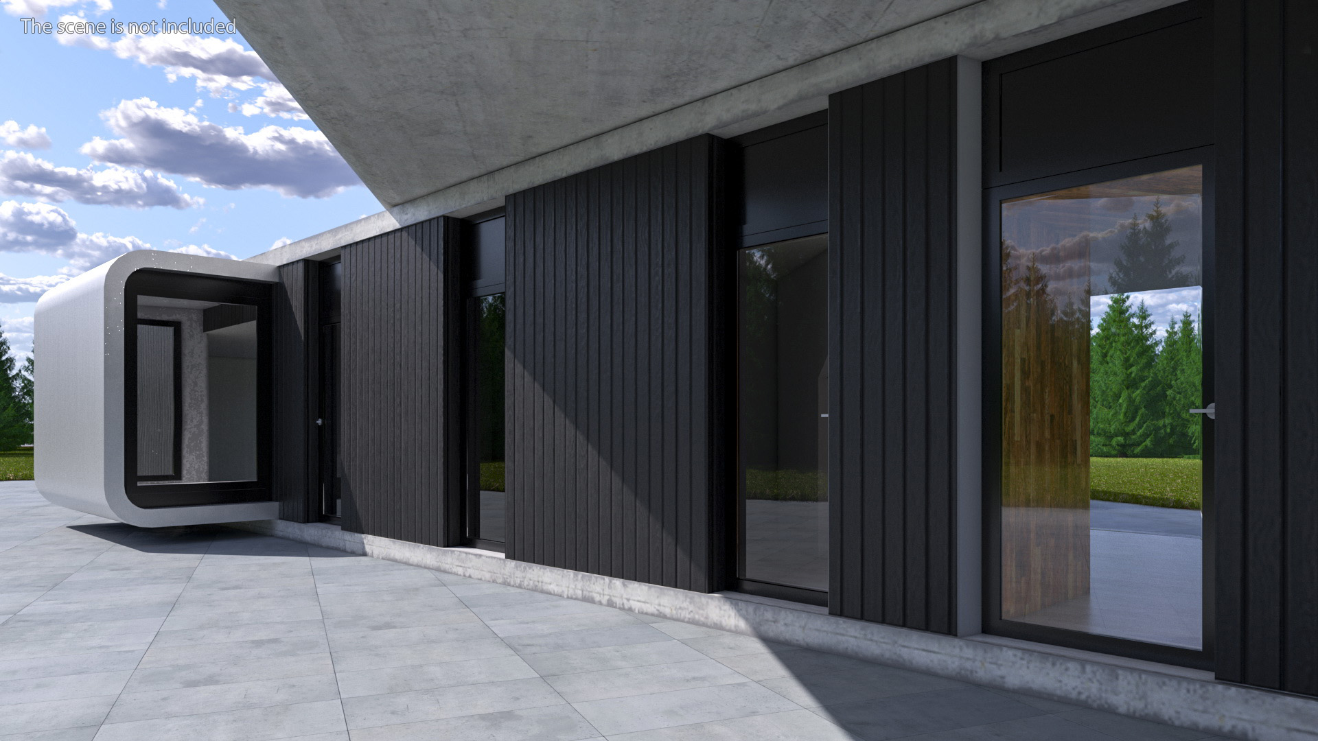 Concrete Modernist House 3D model