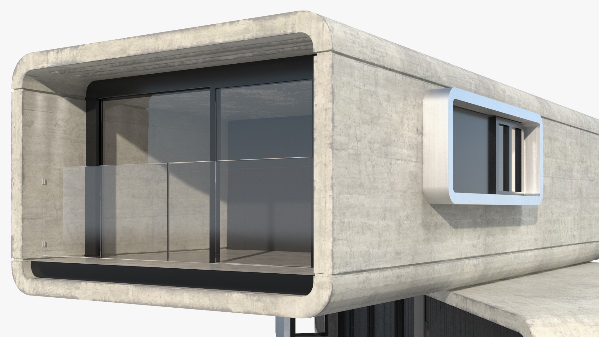 Concrete Modernist House 3D model