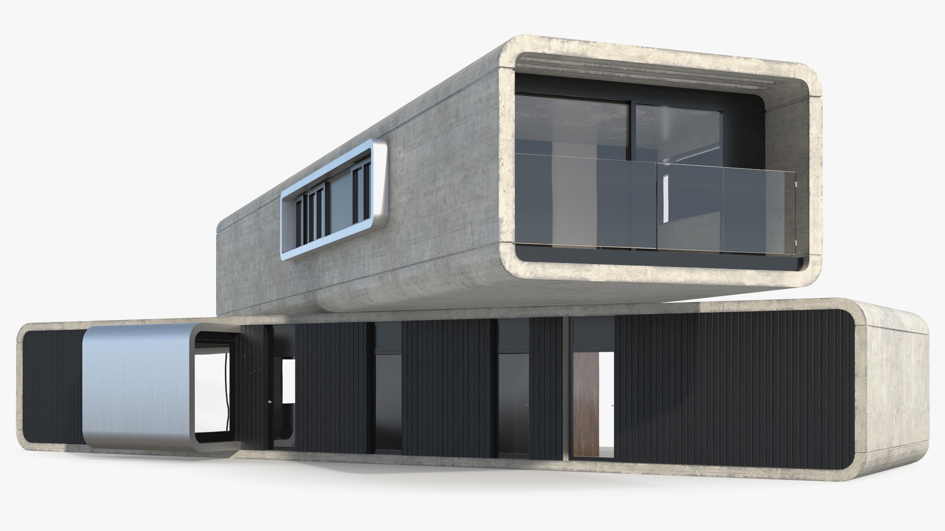 Concrete Modernist House 3D model