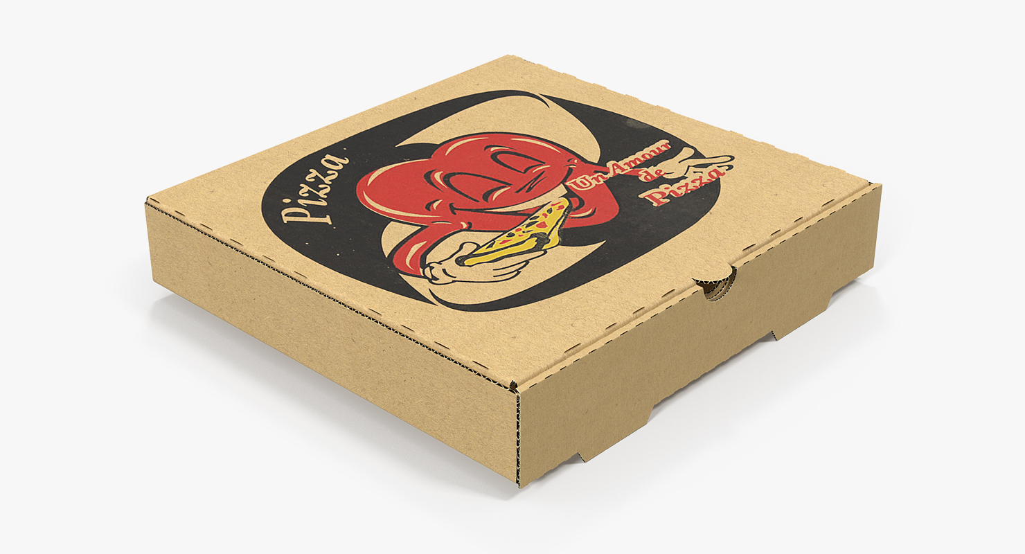 3D Medium Size Pizza Box