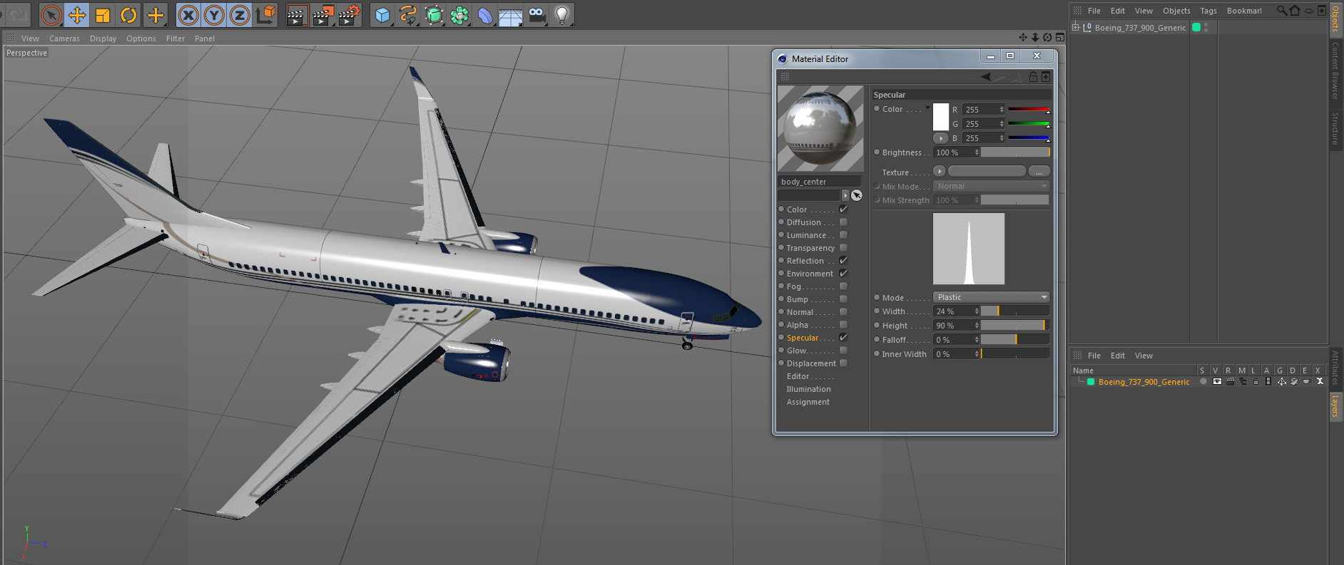 Boeing 737 900 Generic 3D