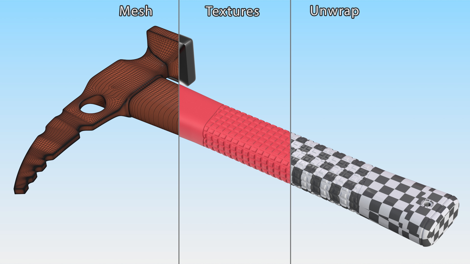 3D Rockhammer with Red Handle