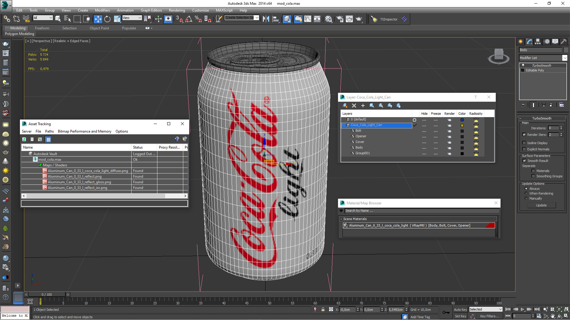 Coca Cola Light Can 3D model