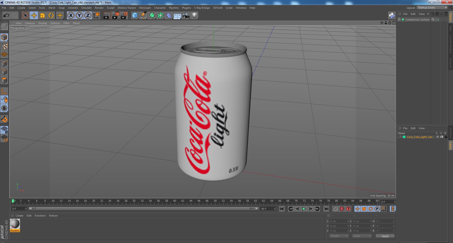 Coca Cola Light Can 3D model