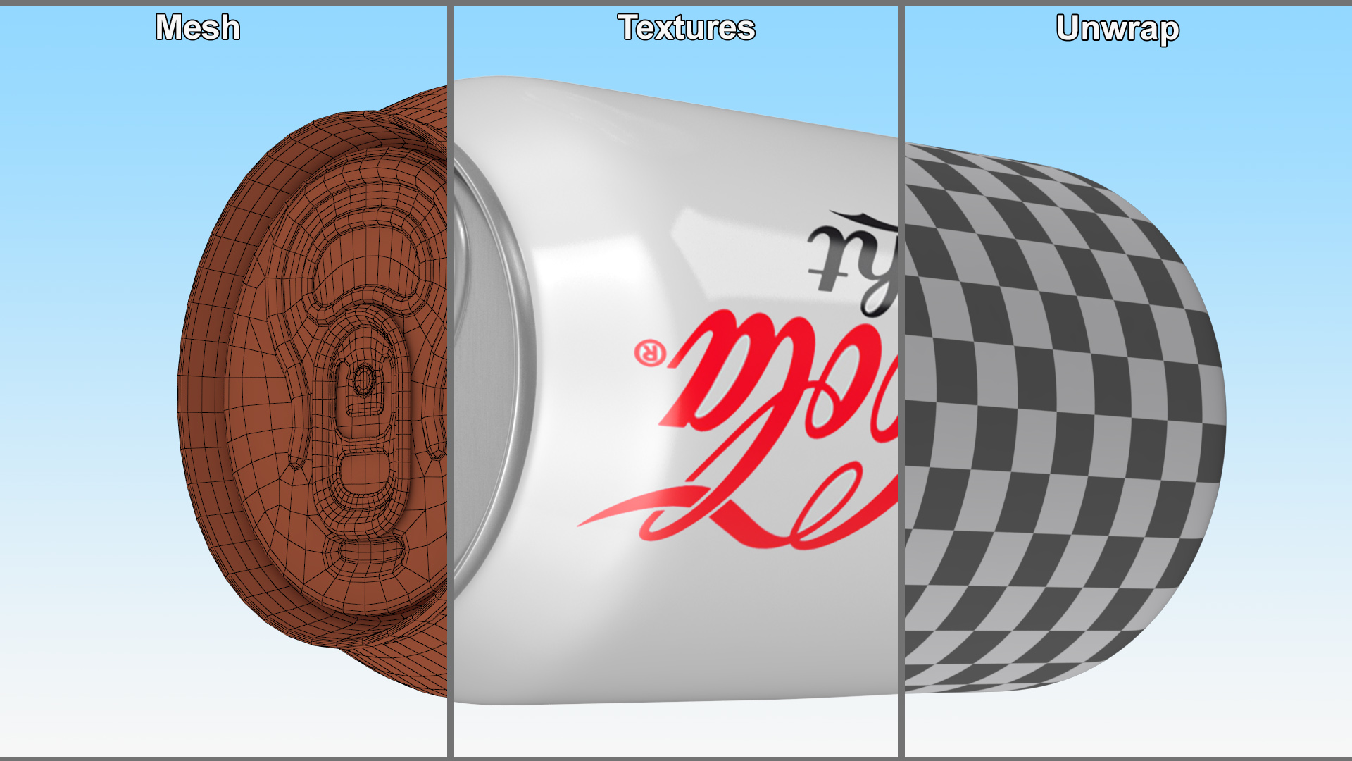 Coca Cola Light Can 3D model