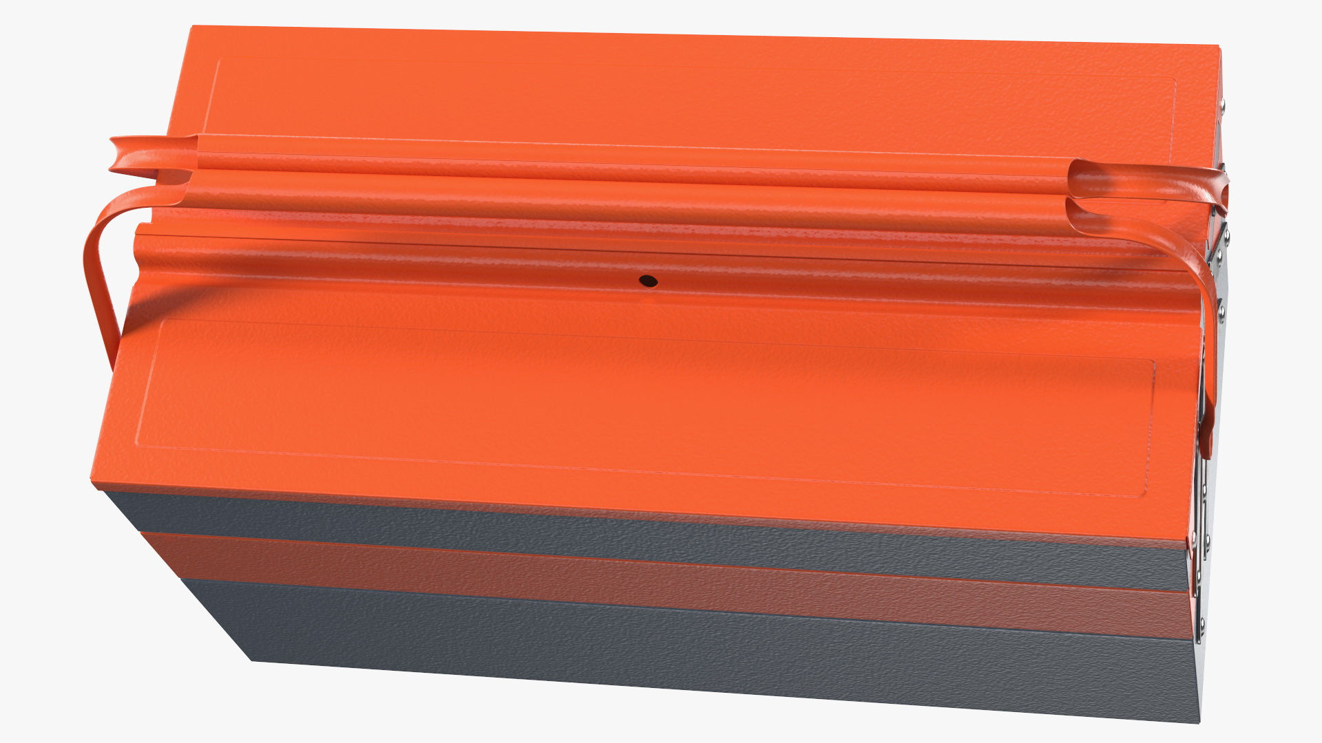 Metal Cantilever Tool Box Orange Rigged 3D model