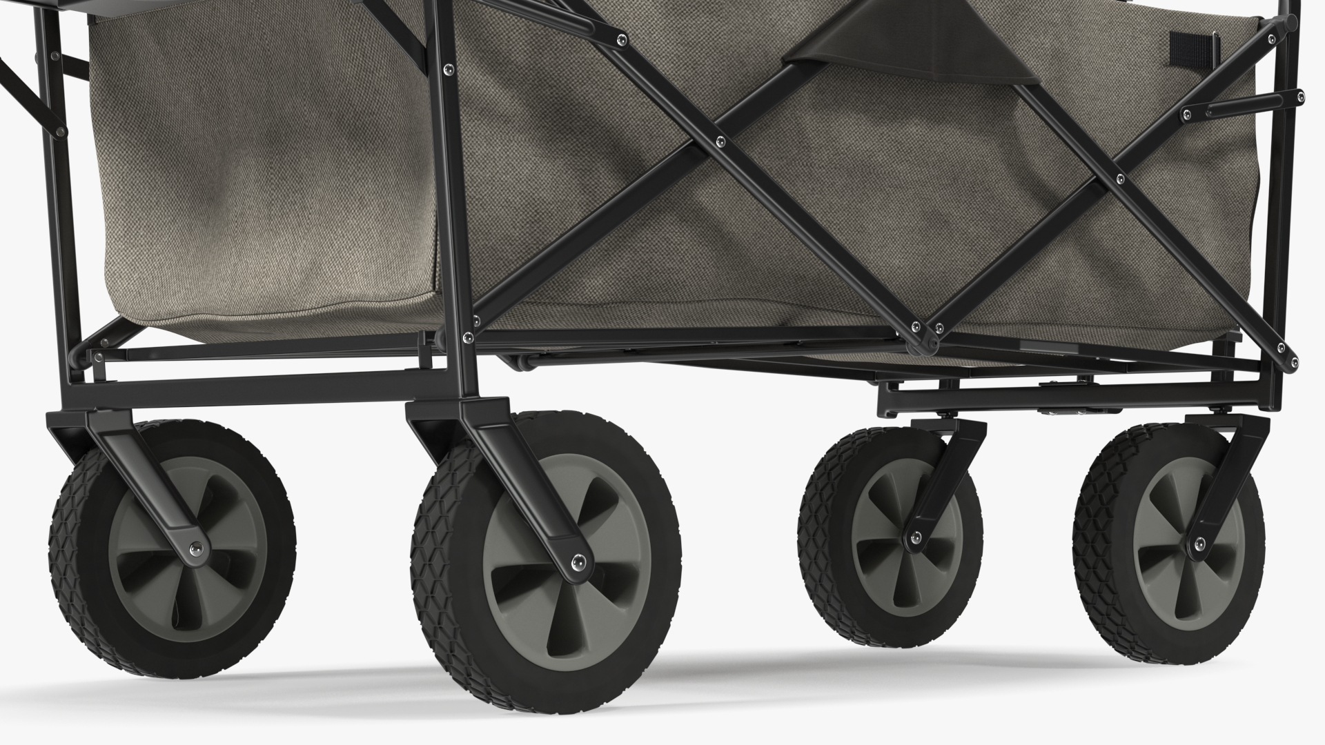 Grey Collapsible Wagon Rigged 3D model