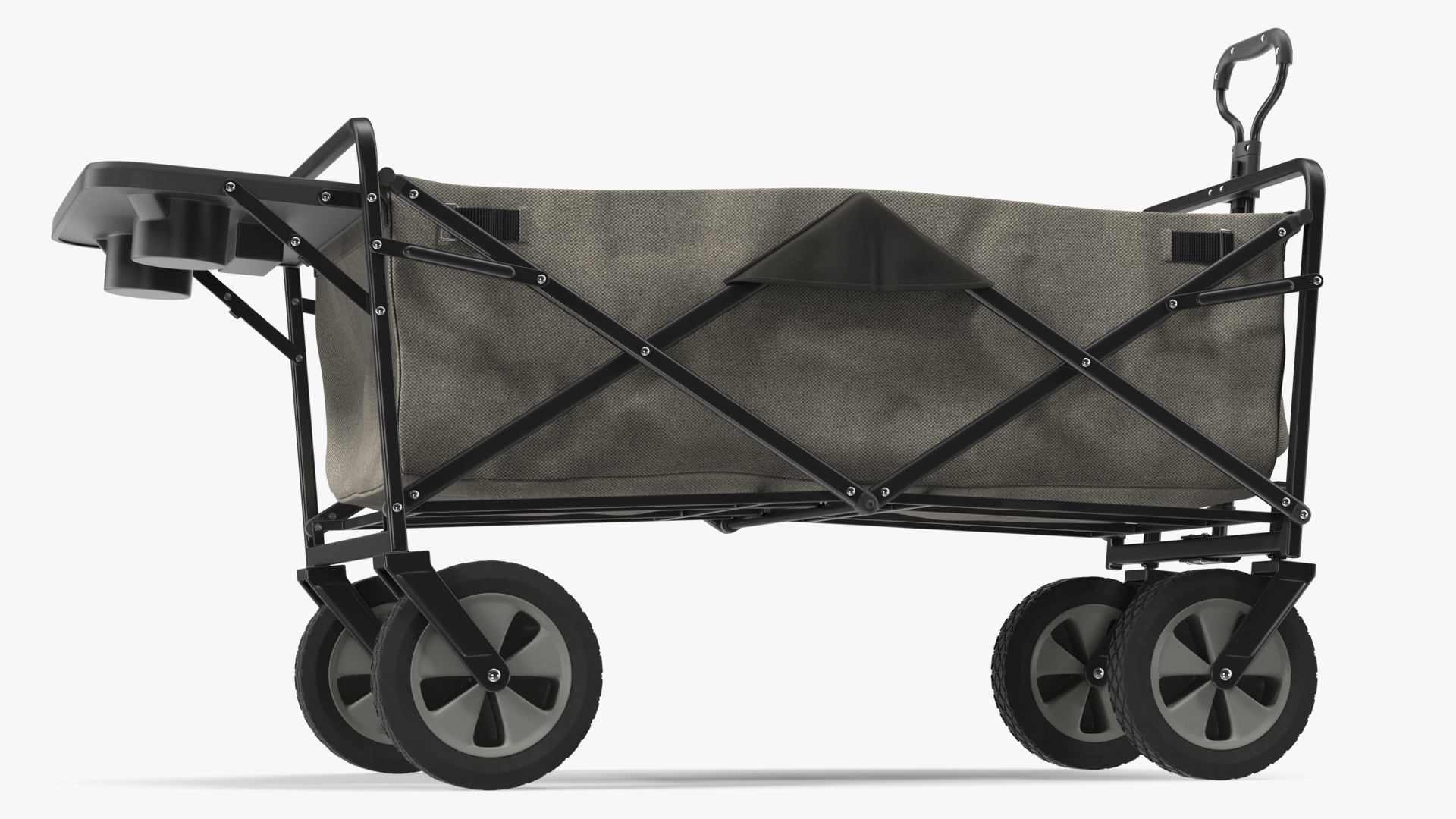 Grey Collapsible Wagon Rigged 3D model