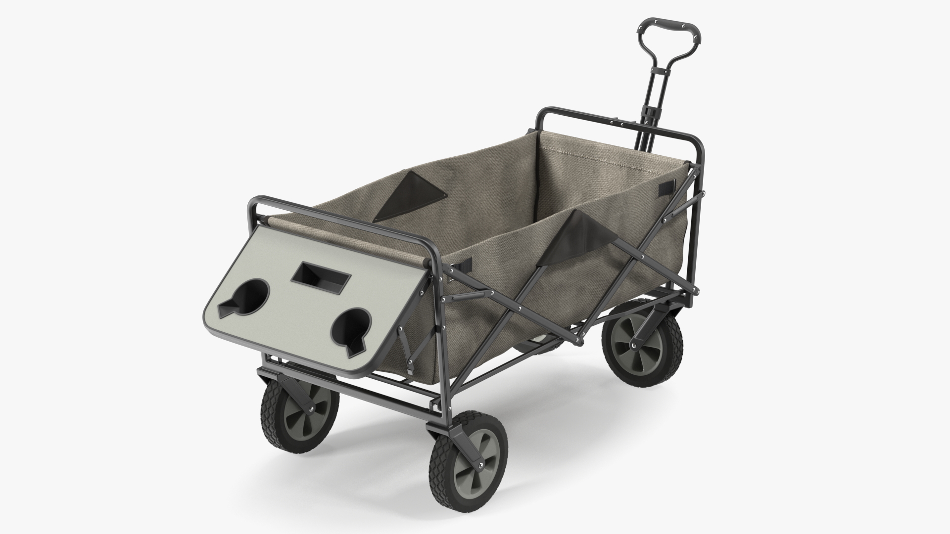 Grey Collapsible Wagon Rigged 3D model