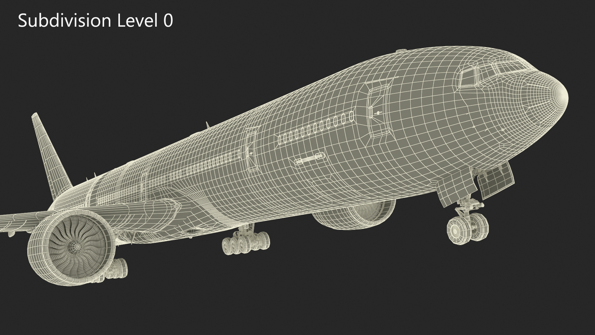 3D Emirates Boeing 777 Rigged