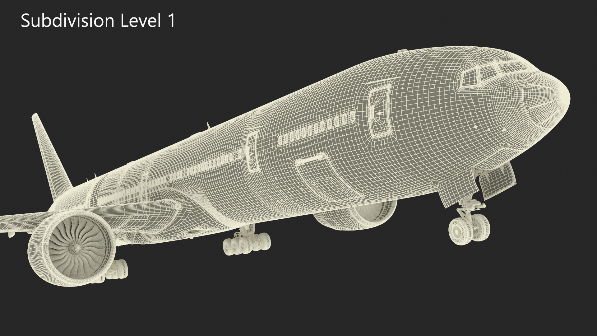 3D Emirates Boeing 777 Rigged