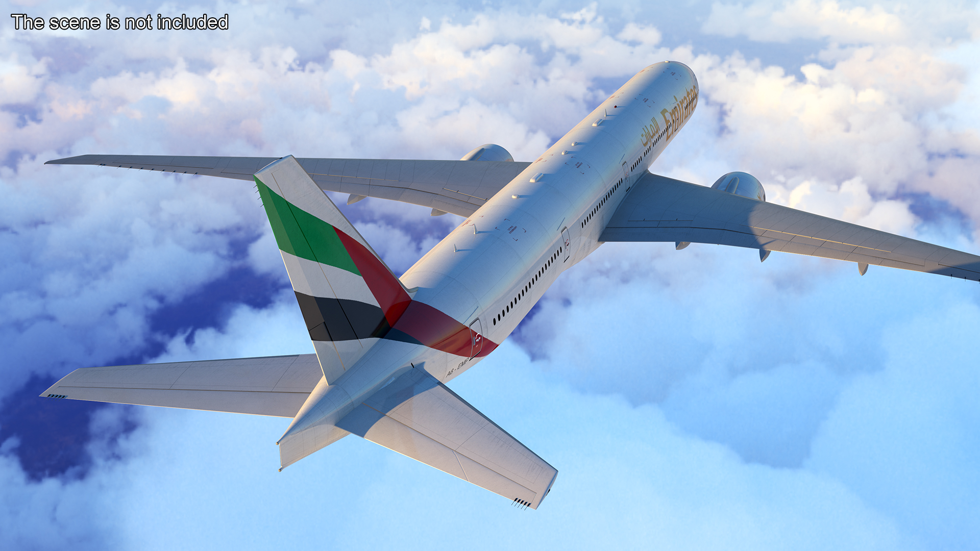 3D Emirates Boeing 777 Rigged