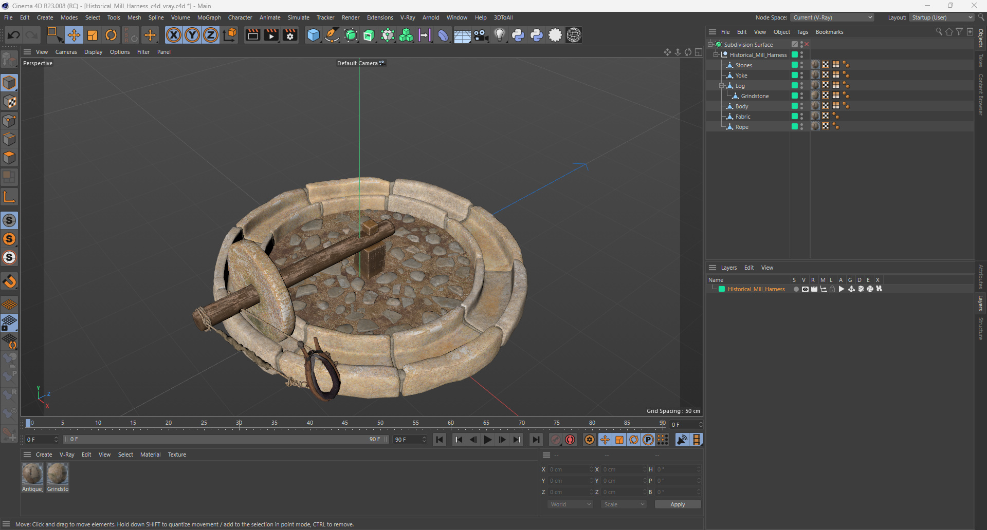 3D Historical Mill Harness model