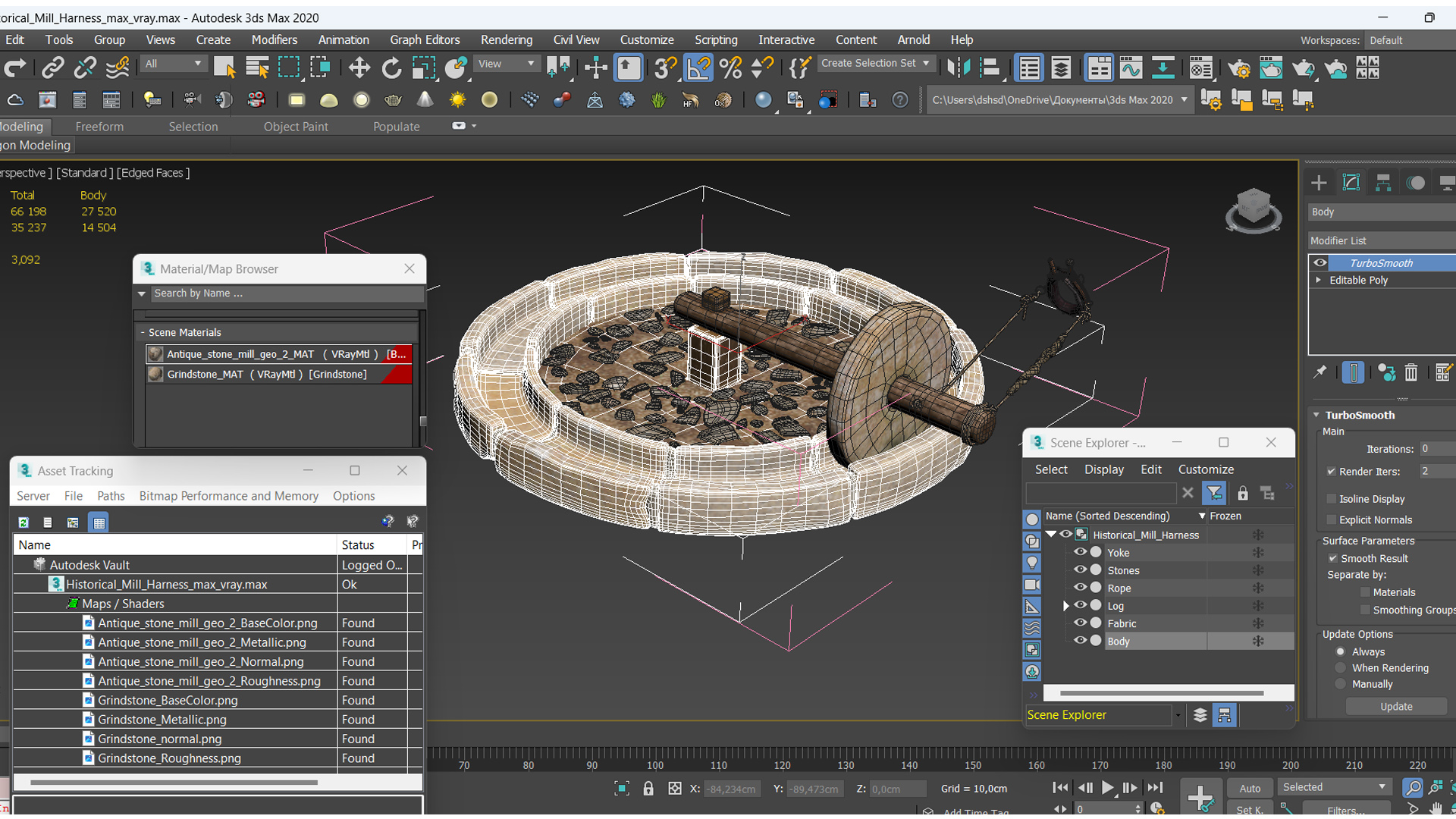 3D Historical Mill Harness model