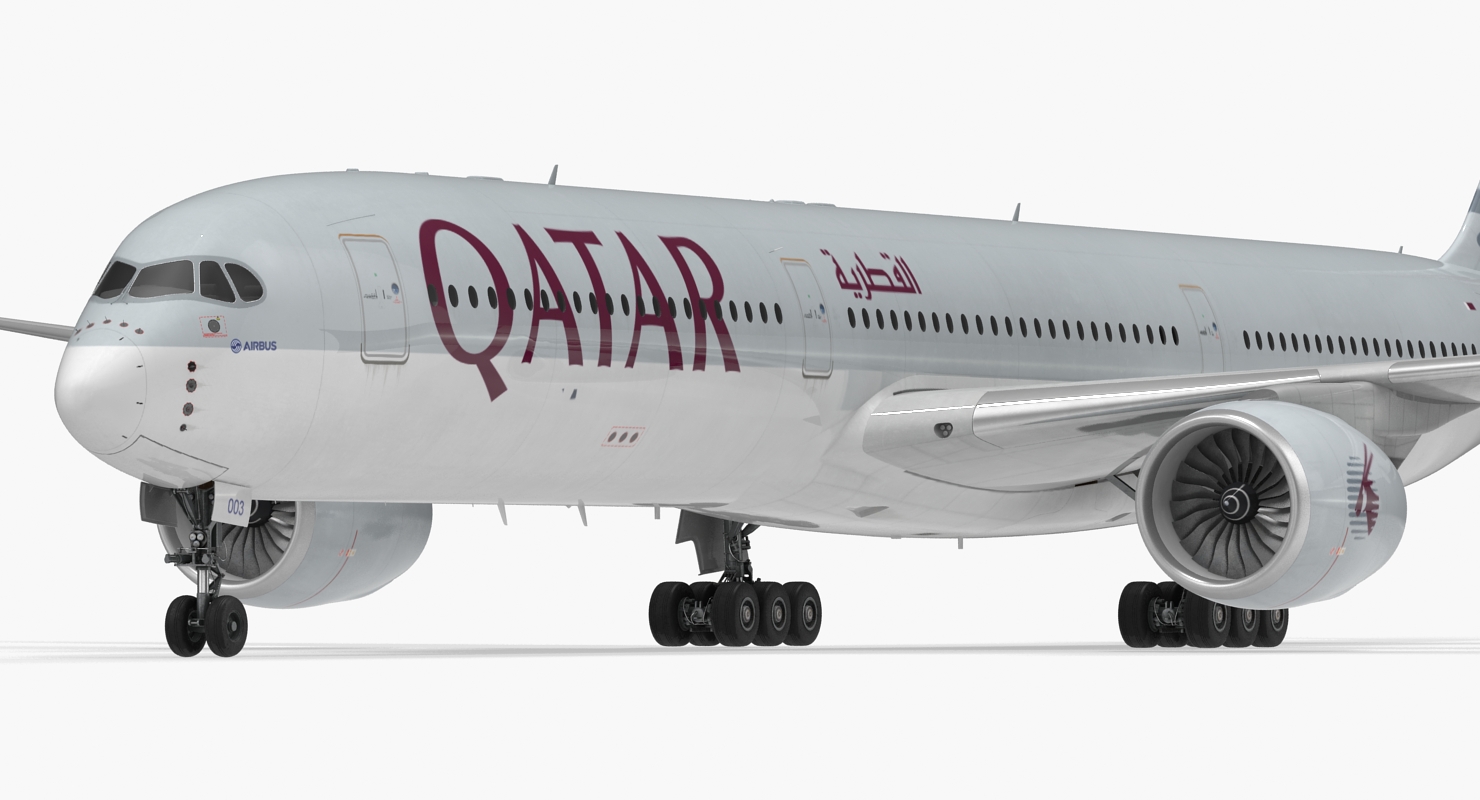 Airbus A350 1000 Qatar 3D