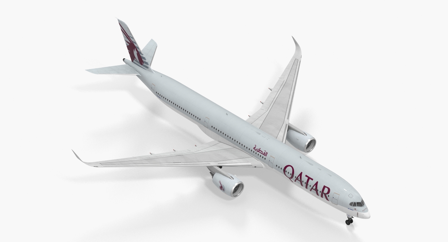 Airbus A350 1000 Qatar 3D