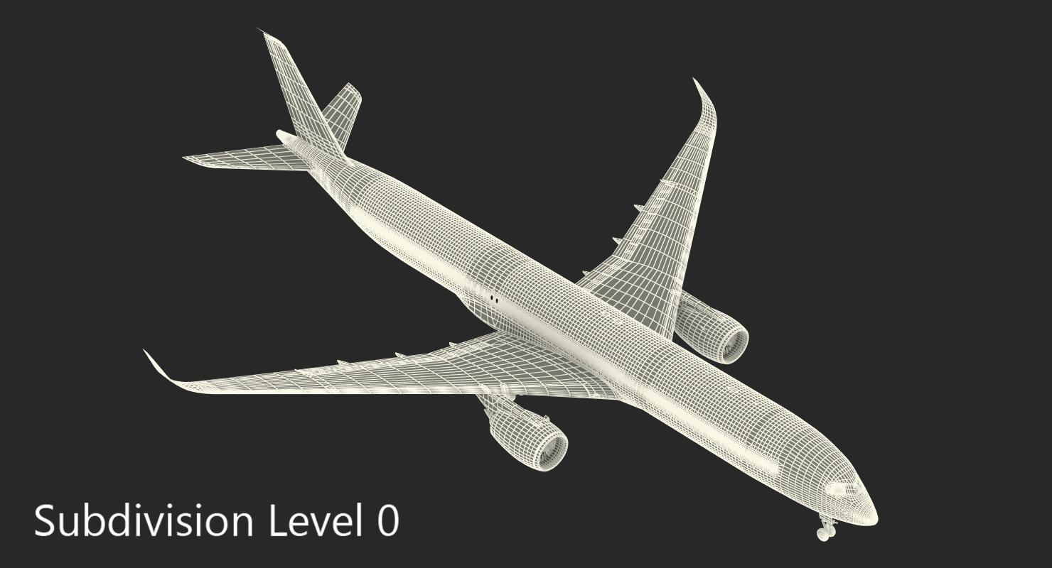 Airbus A350 1000 Qatar 3D