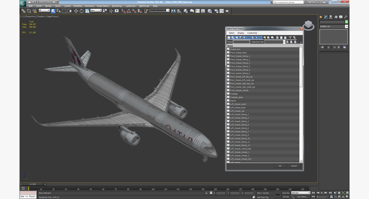 Airbus A350 1000 Qatar 3D