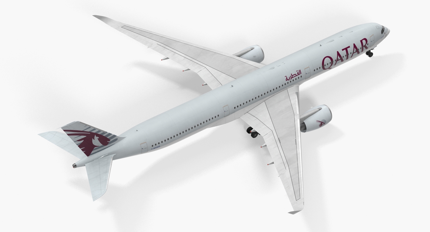 Airbus A350 1000 Qatar 3D