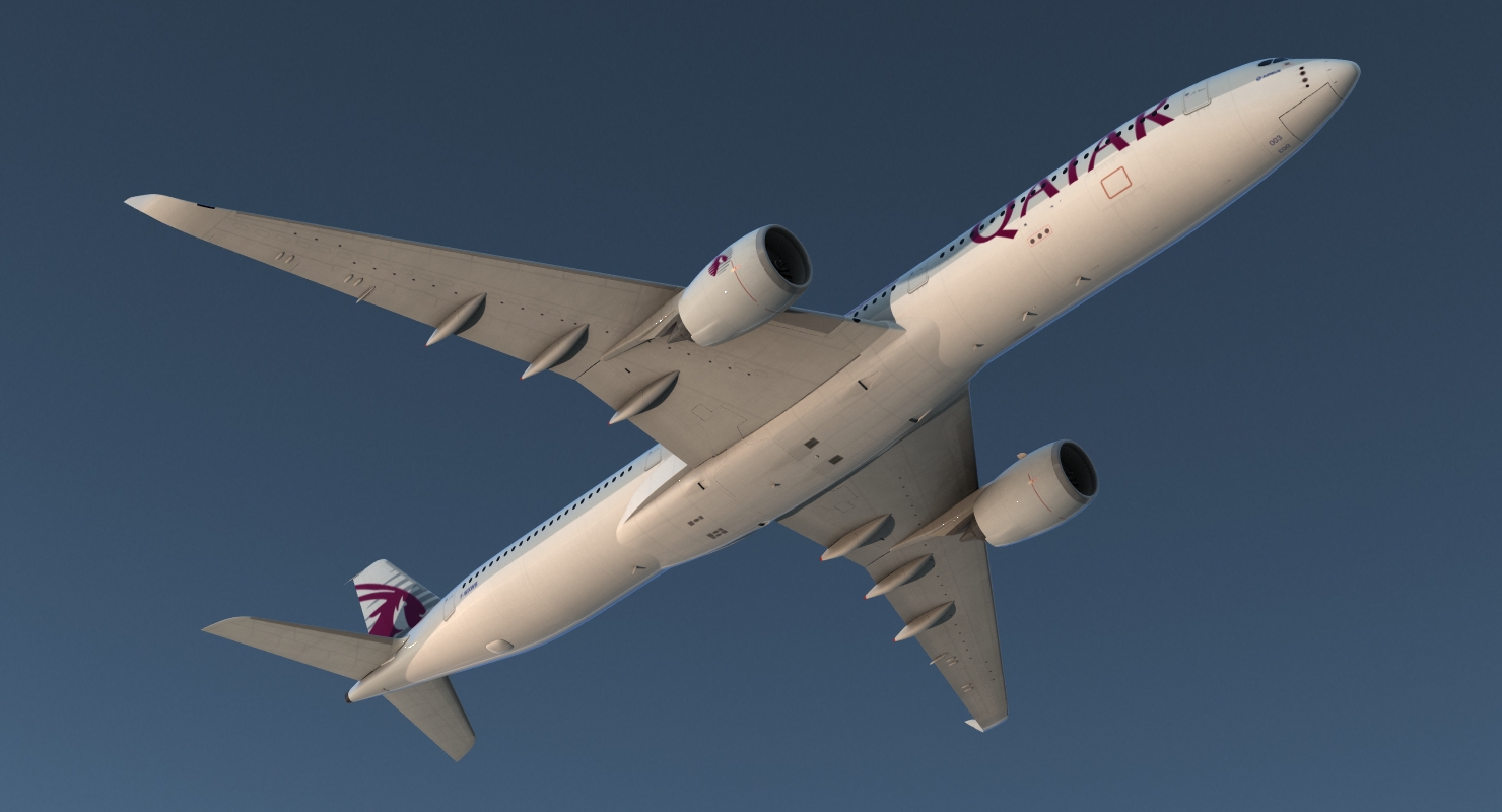 Airbus A350 1000 Qatar 3D