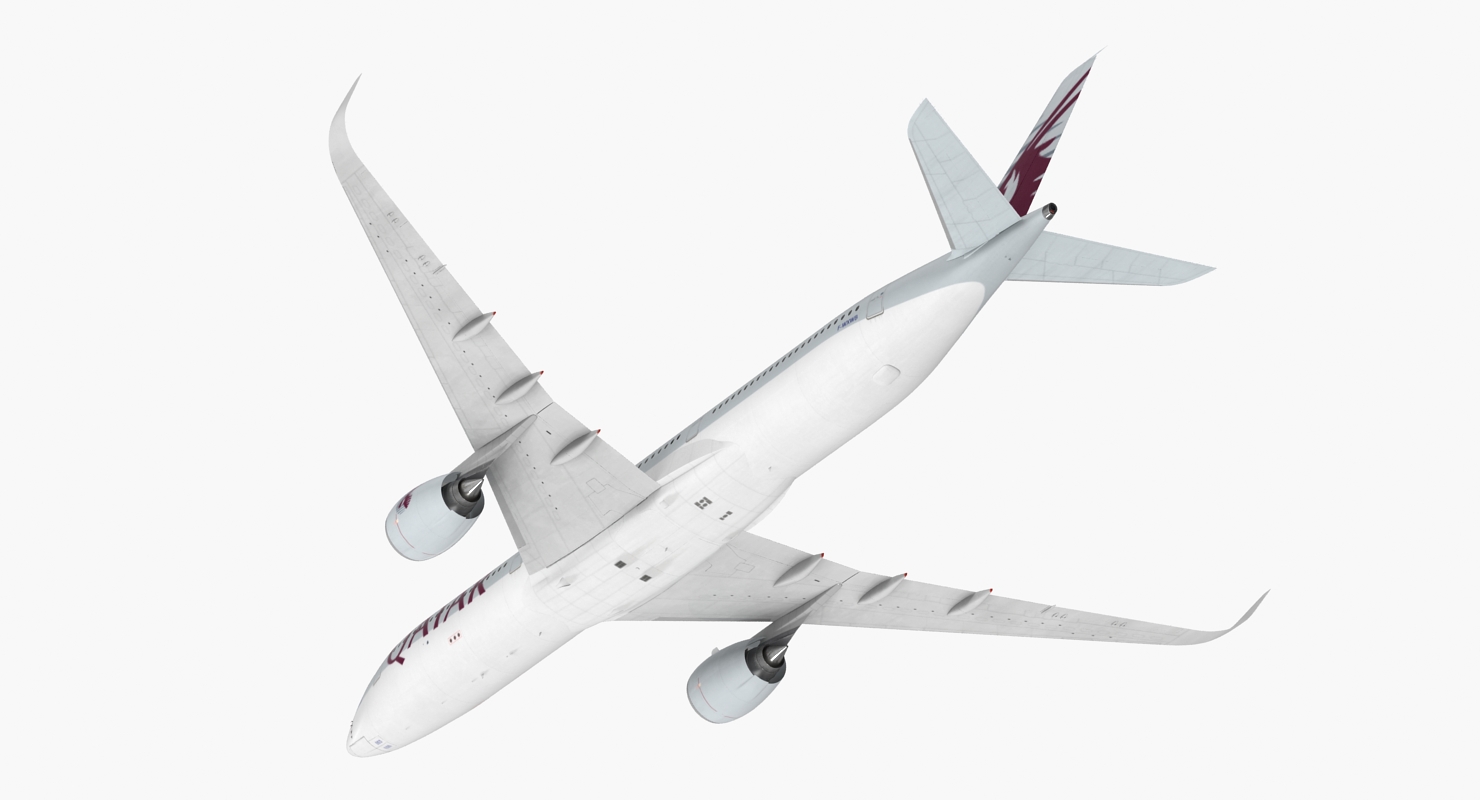 Airbus A350 1000 Qatar 3D