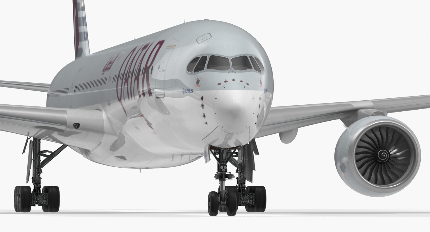 Airbus A350 1000 Qatar 3D