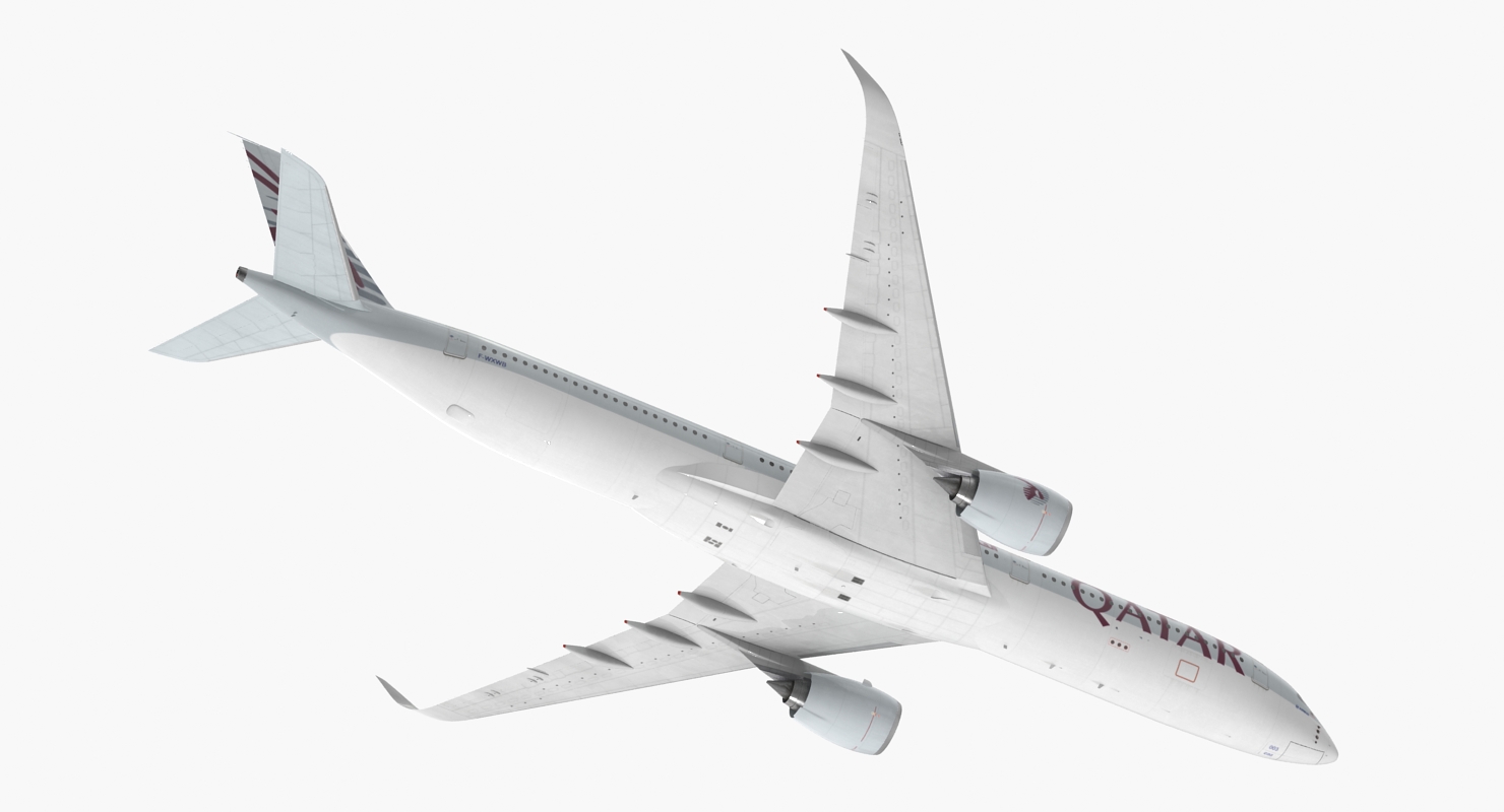 Airbus A350 1000 Qatar 3D