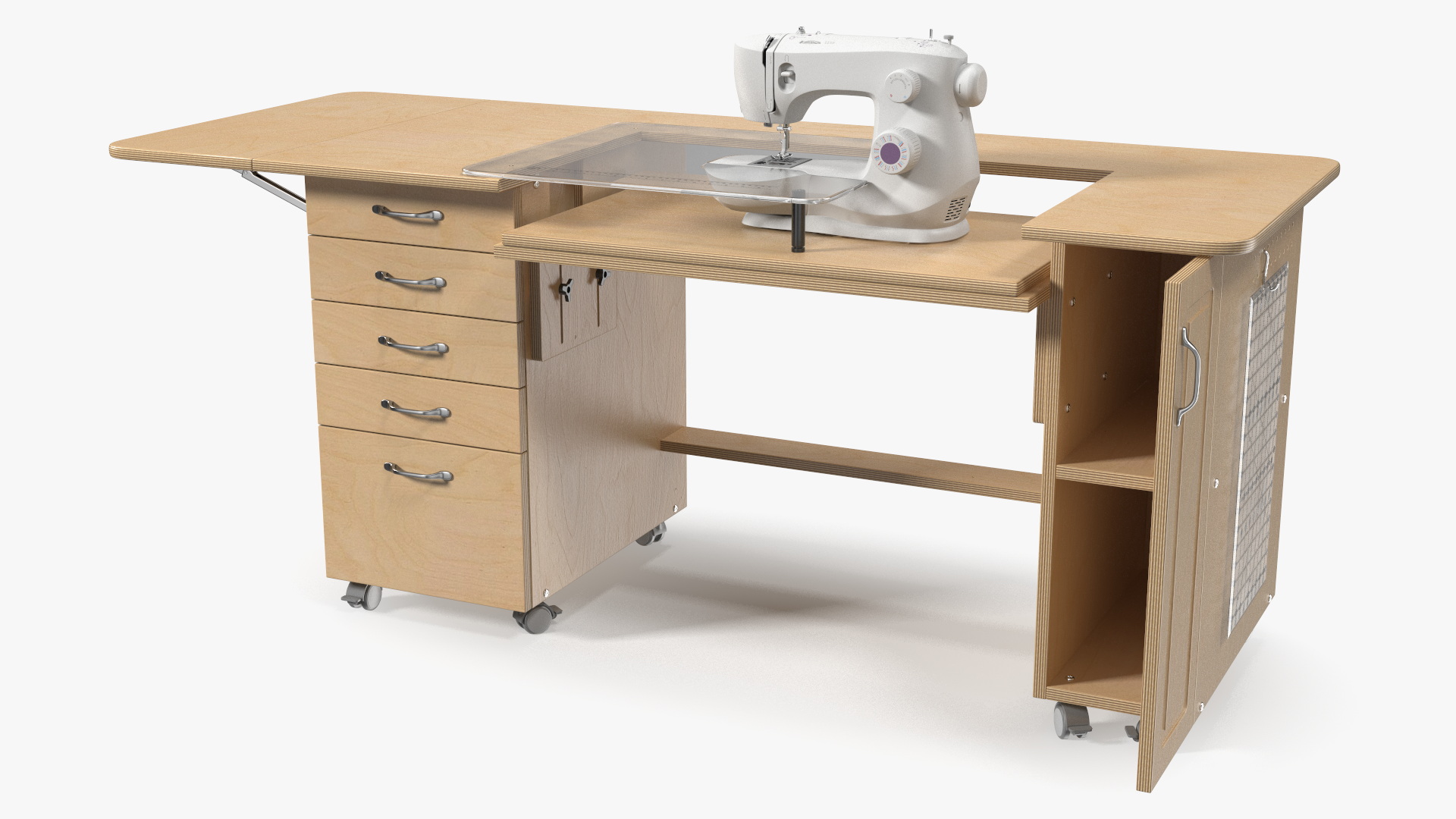 3D Horn Elements Sewing Table Unit Rigged model