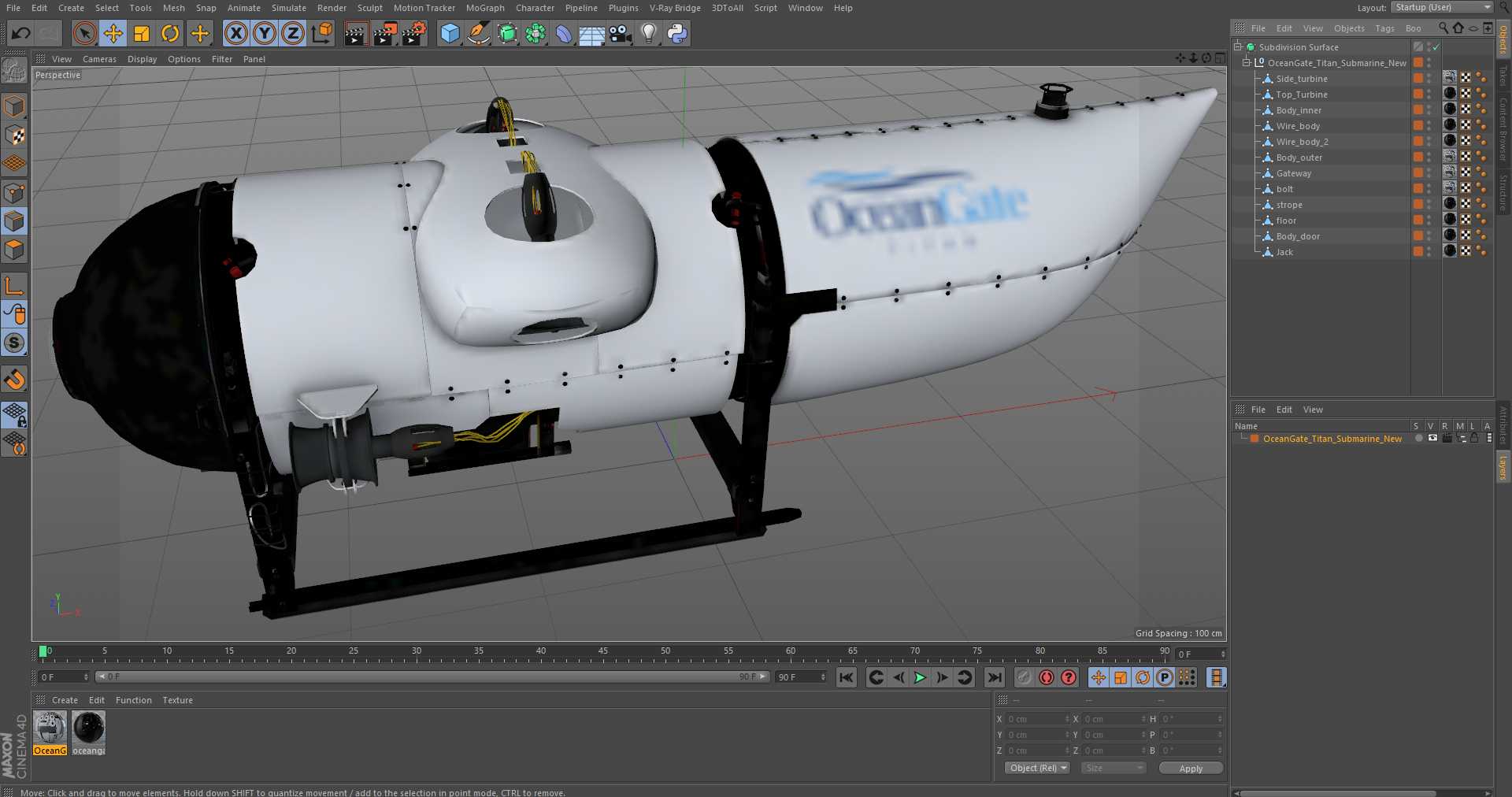 OceanGate Titan Submarine New 3D model