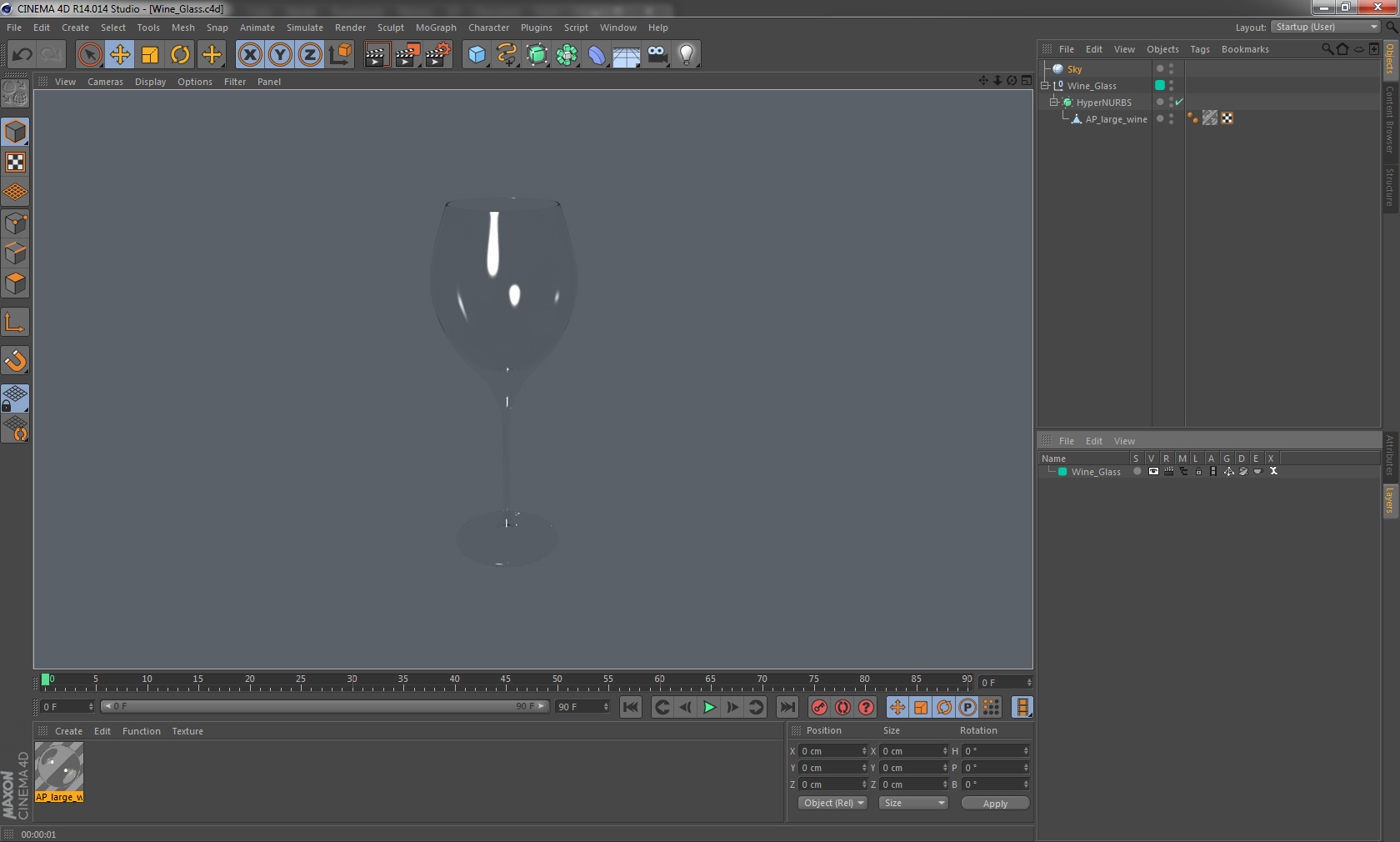 3D model Wine Glass