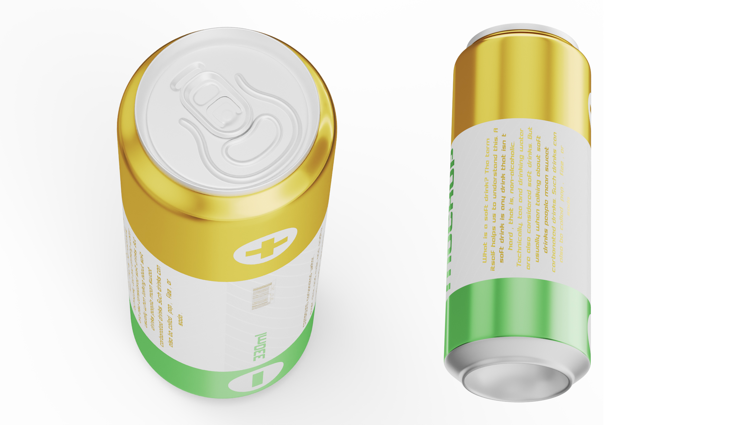 3D Energy Can Mockup 330ml Slim model