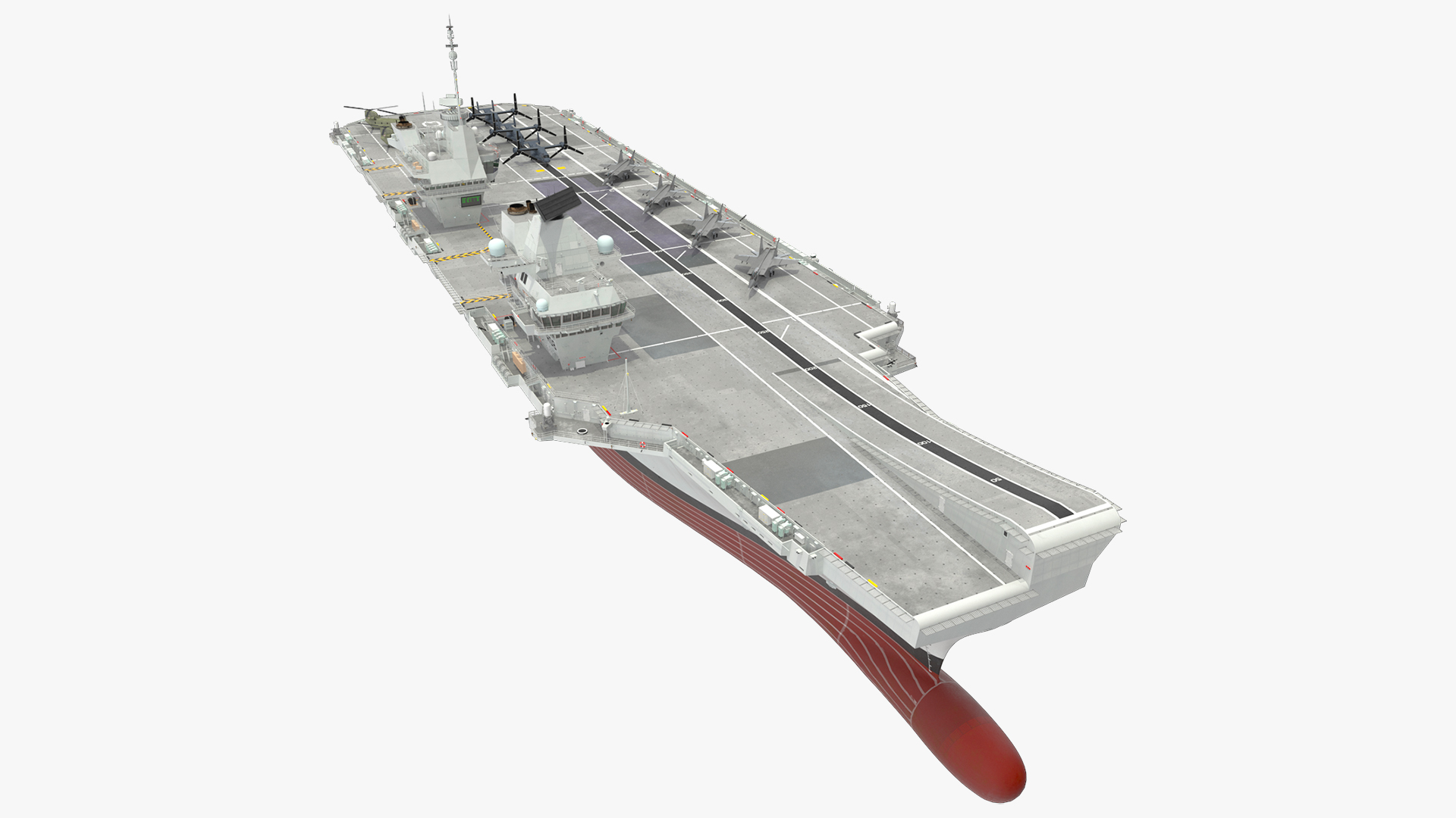 3D HMS Prince of Wales with Military Equipment model