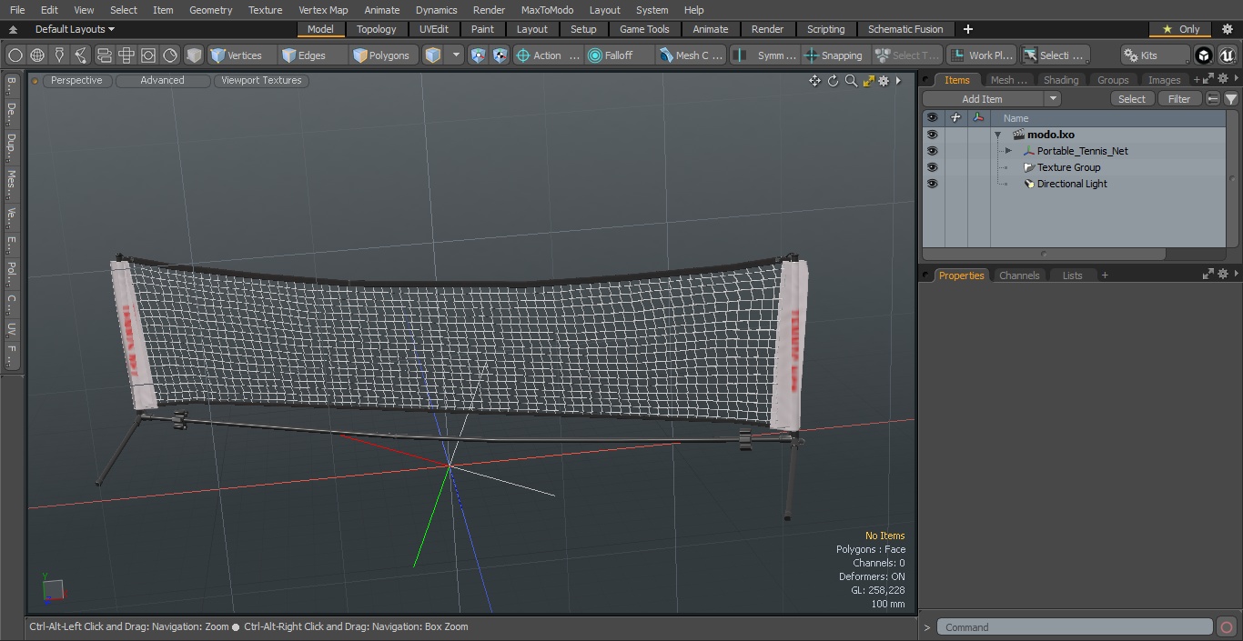 Portable Tennis Net 3D model