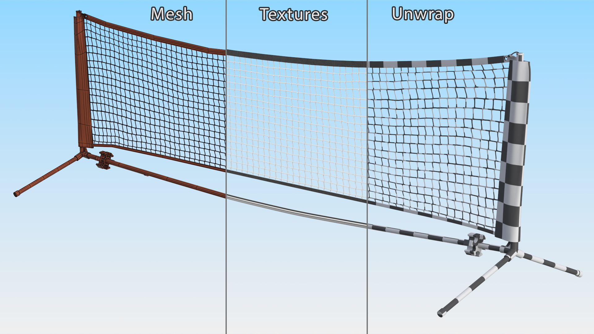 Portable Tennis Net 3D model