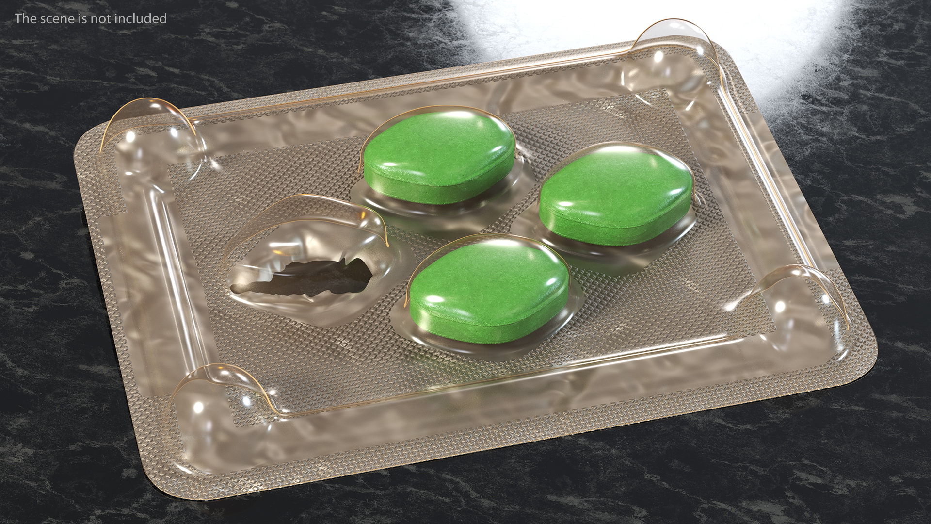 Pill Blister Pack Open 3D