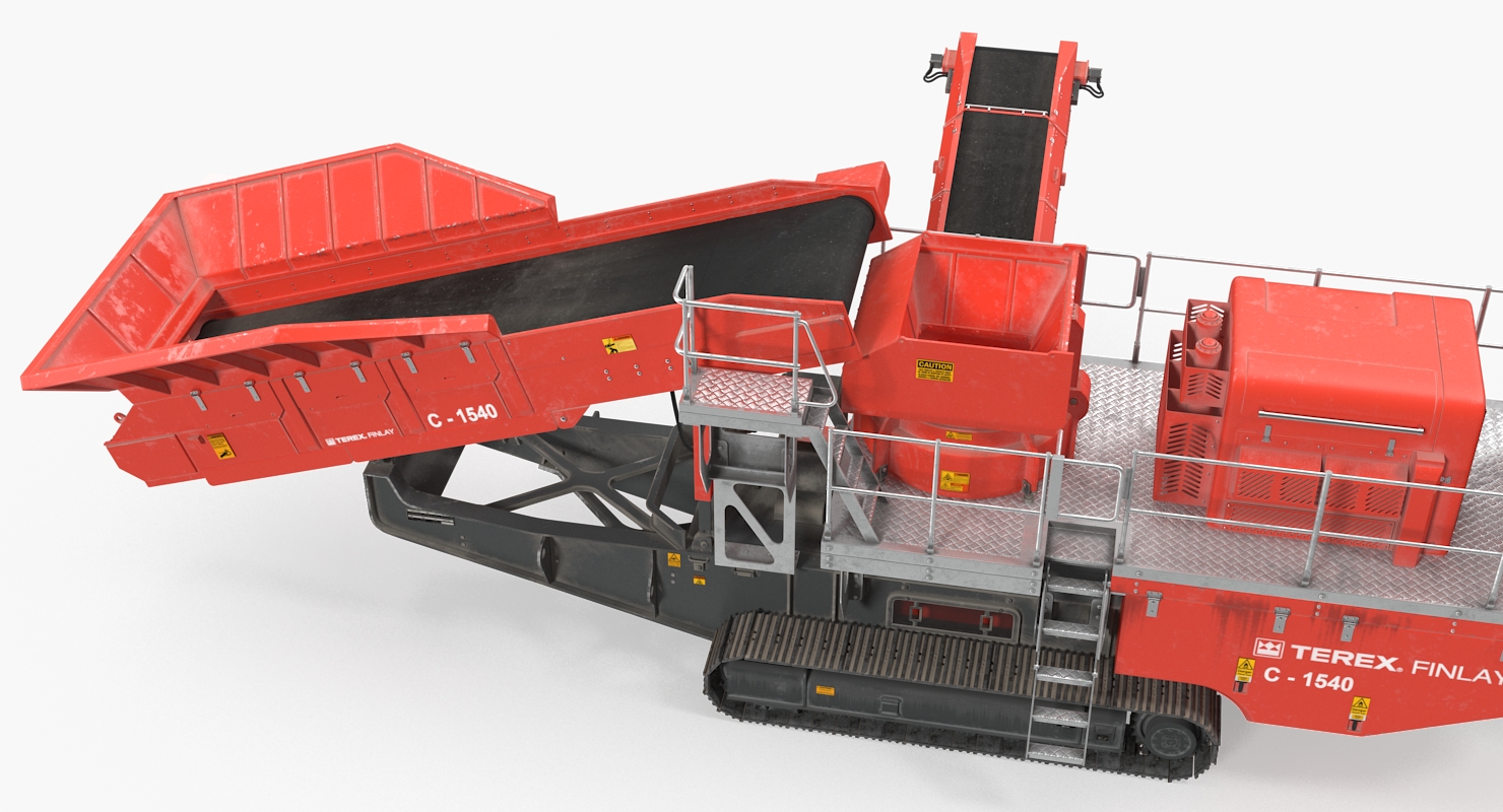 Terex Finlay Hydraulic Cone Crusher Machine Dirty 3D model