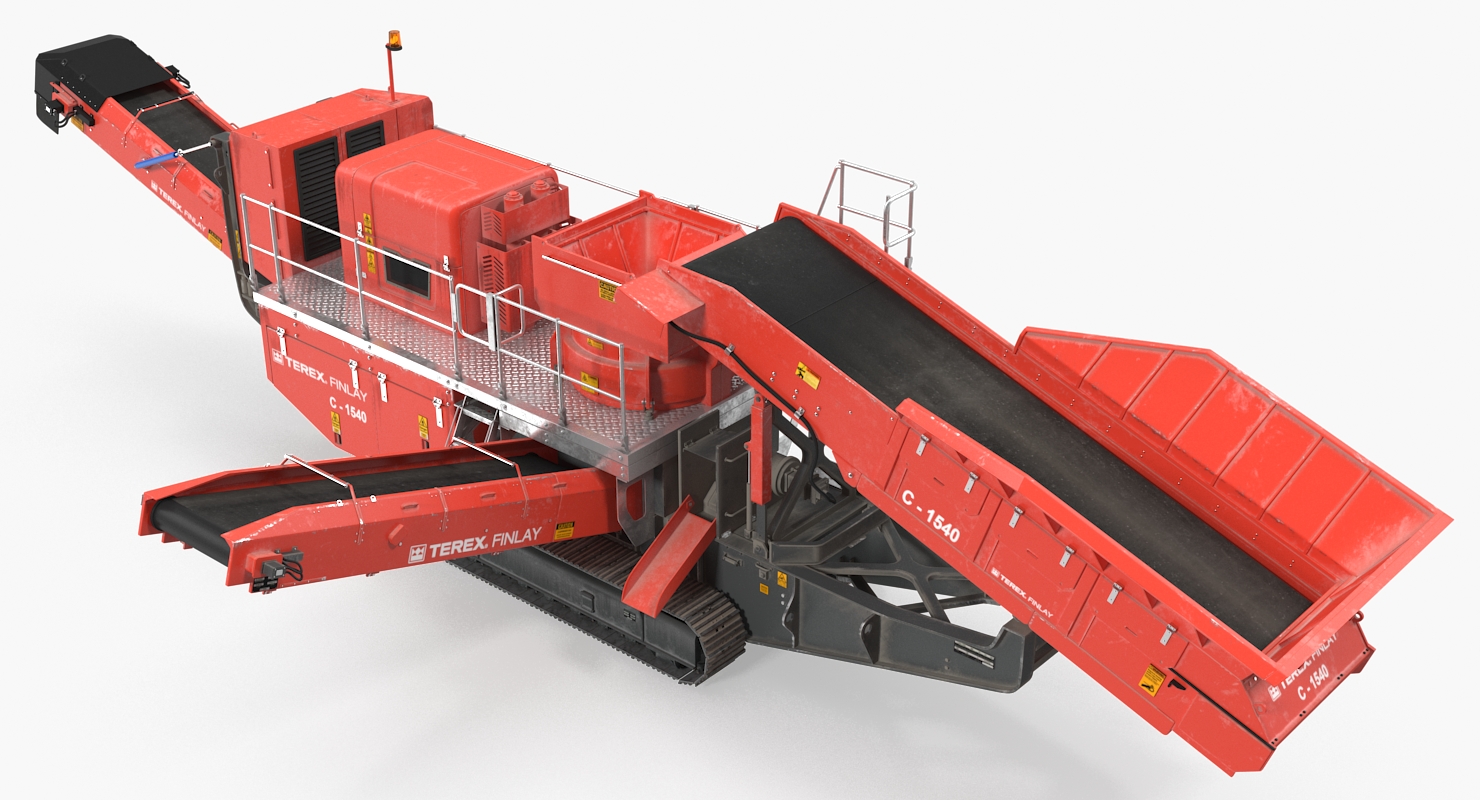 Terex Finlay Hydraulic Cone Crusher Machine Dirty 3D model