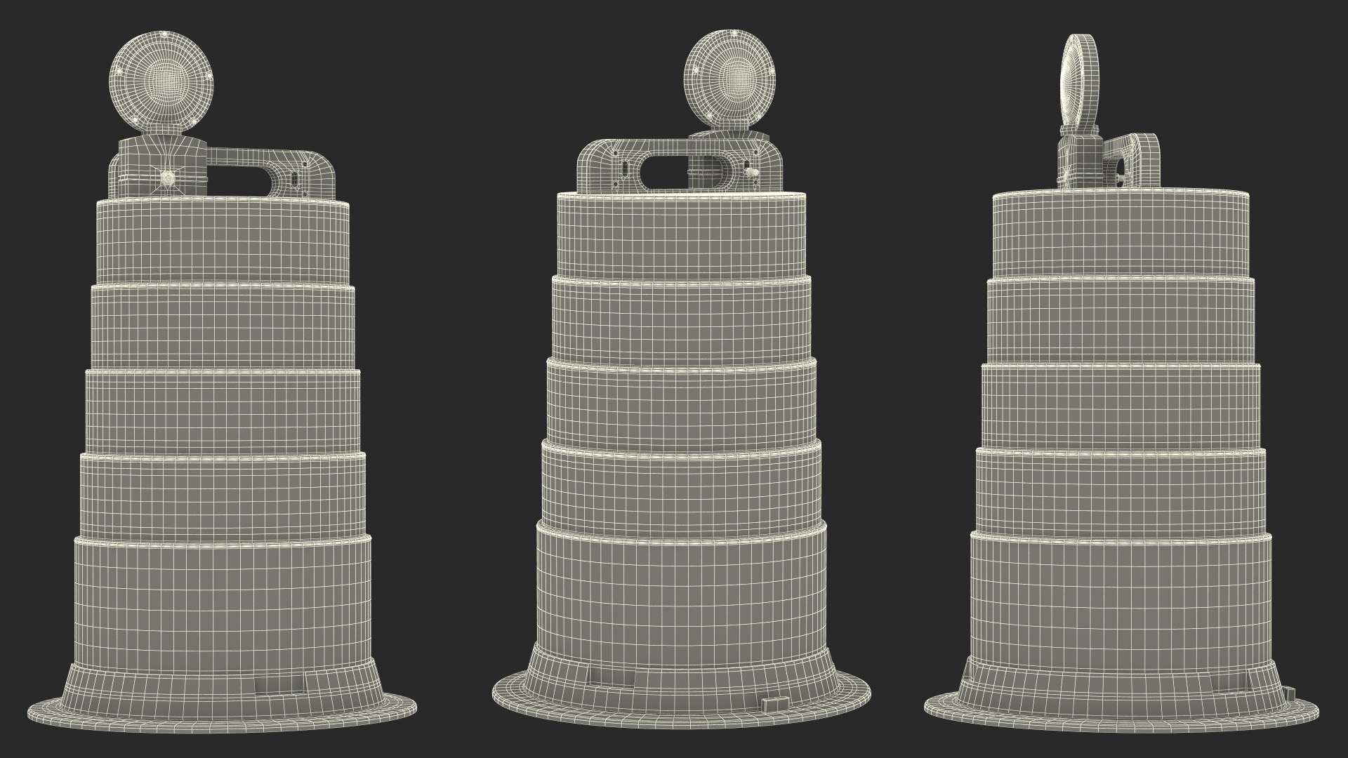 3D model Traffic Safety Barrel with Warning Light