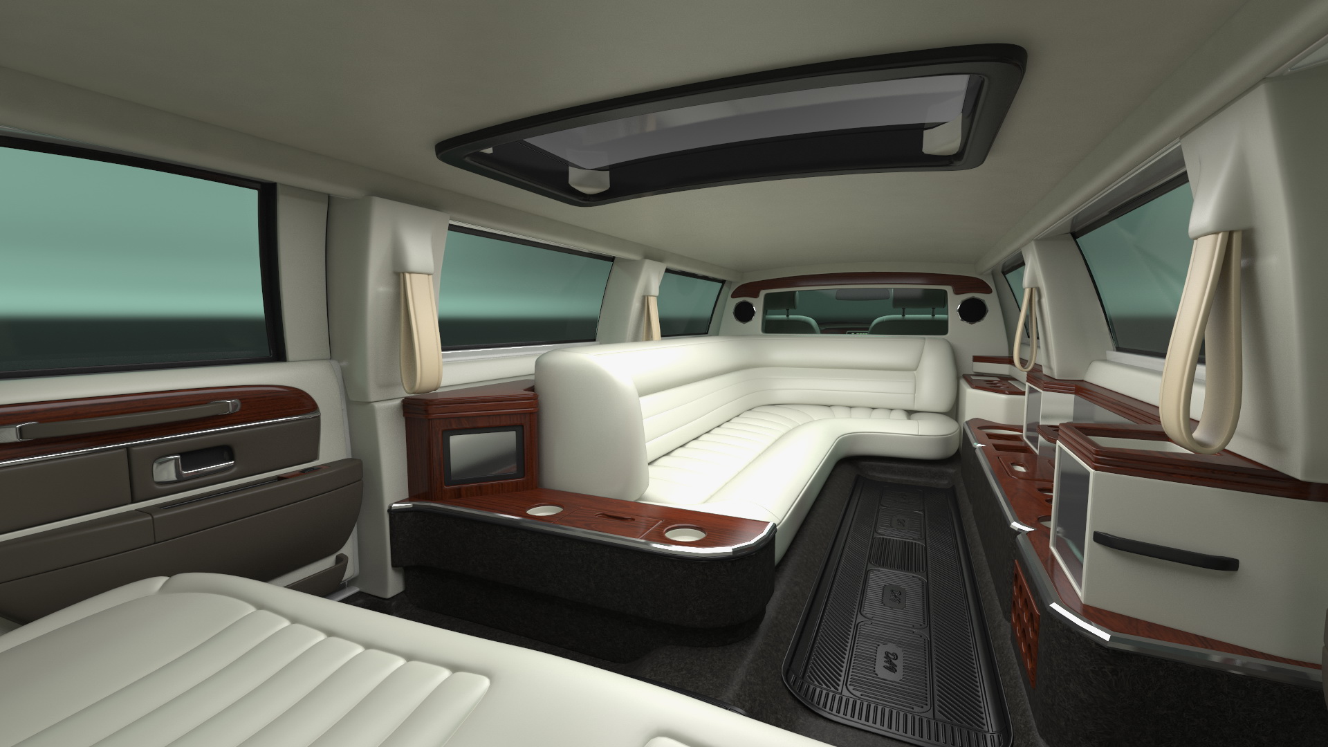 3D model Generic Limousine White Rigged