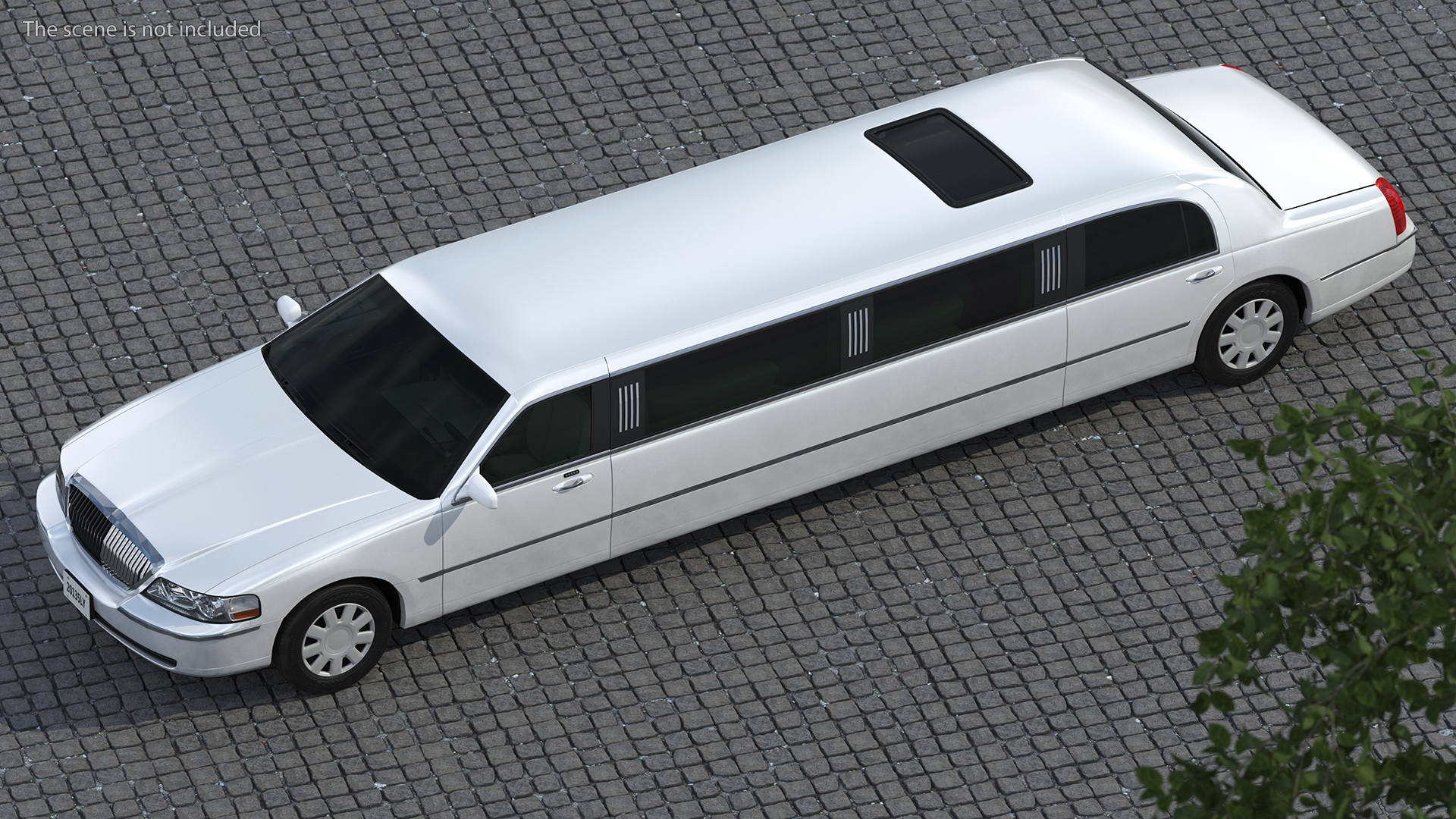 3D model Generic Limousine White Rigged