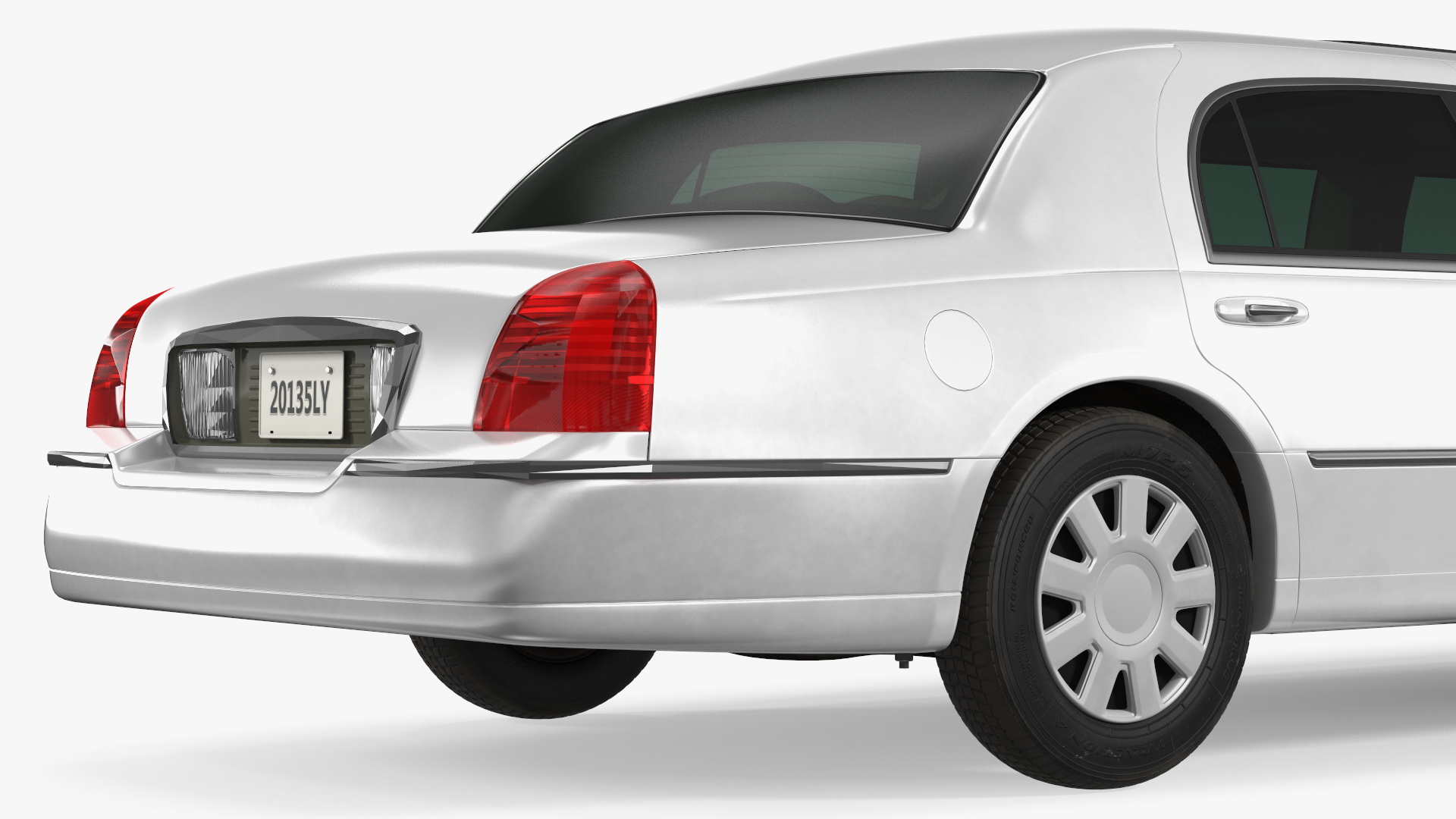 3D model Generic Limousine White Rigged