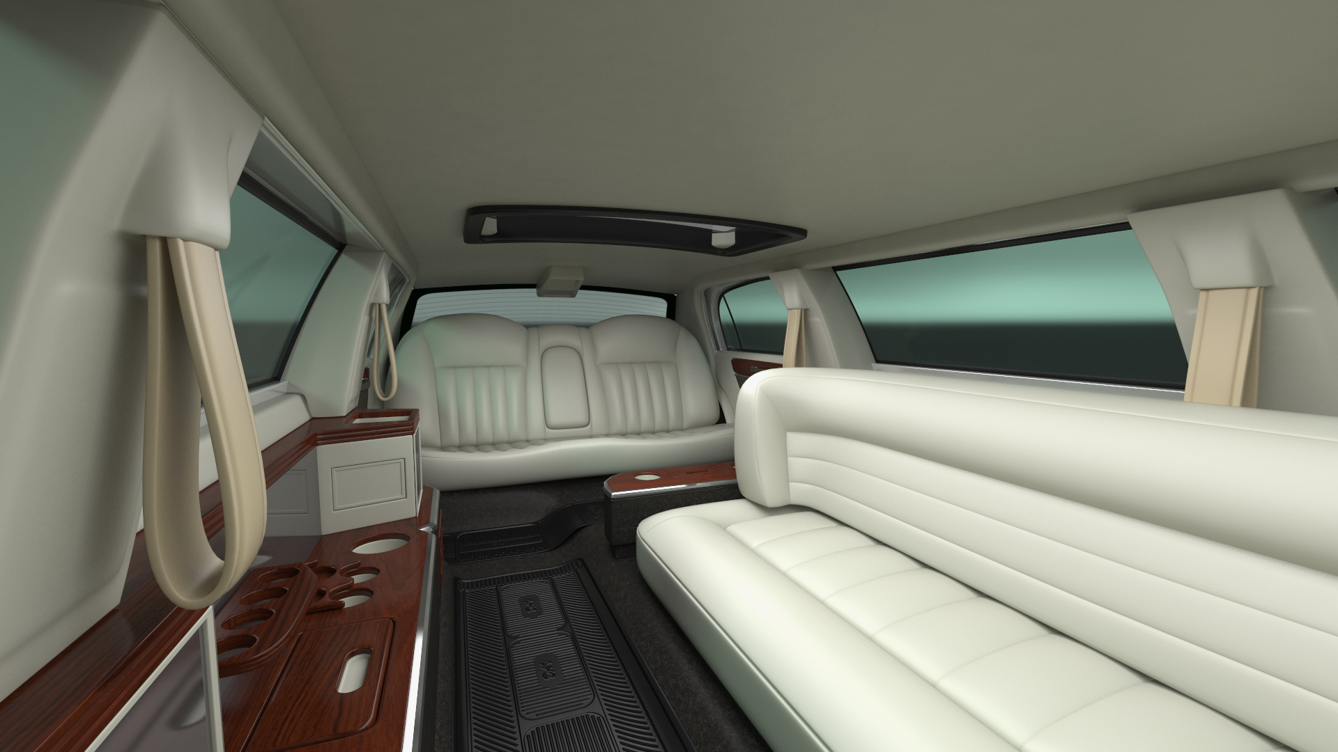 3D model Generic Limousine White Rigged