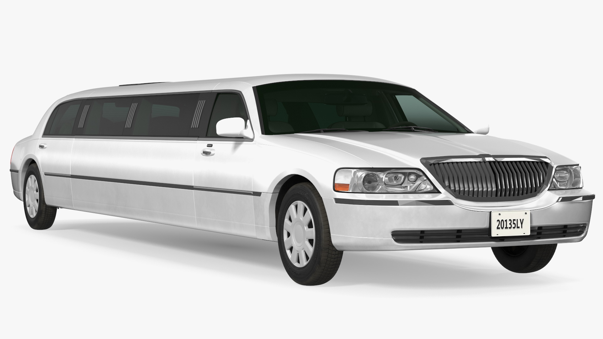 3D model Generic Limousine White Rigged