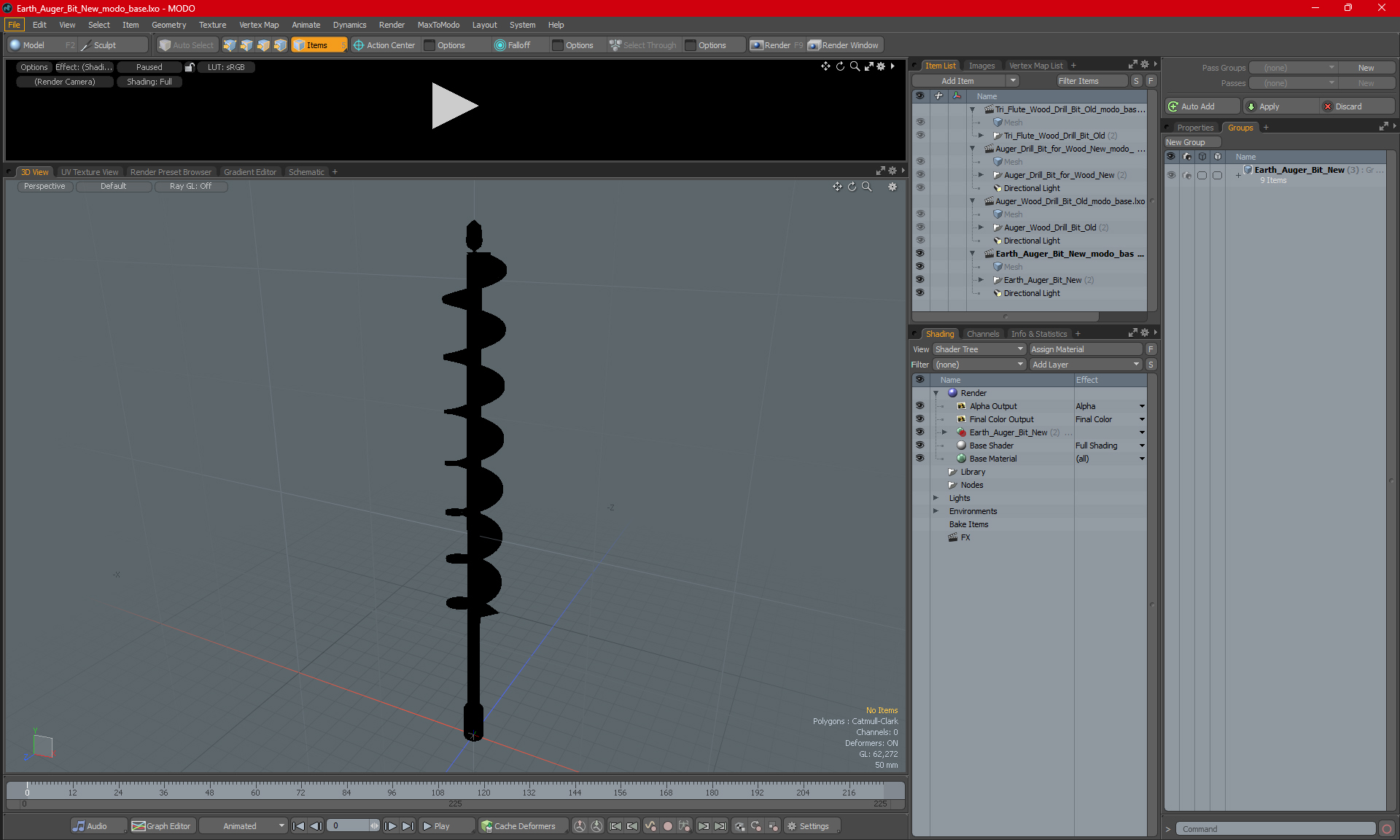 Earth Auger Bit New 3D model